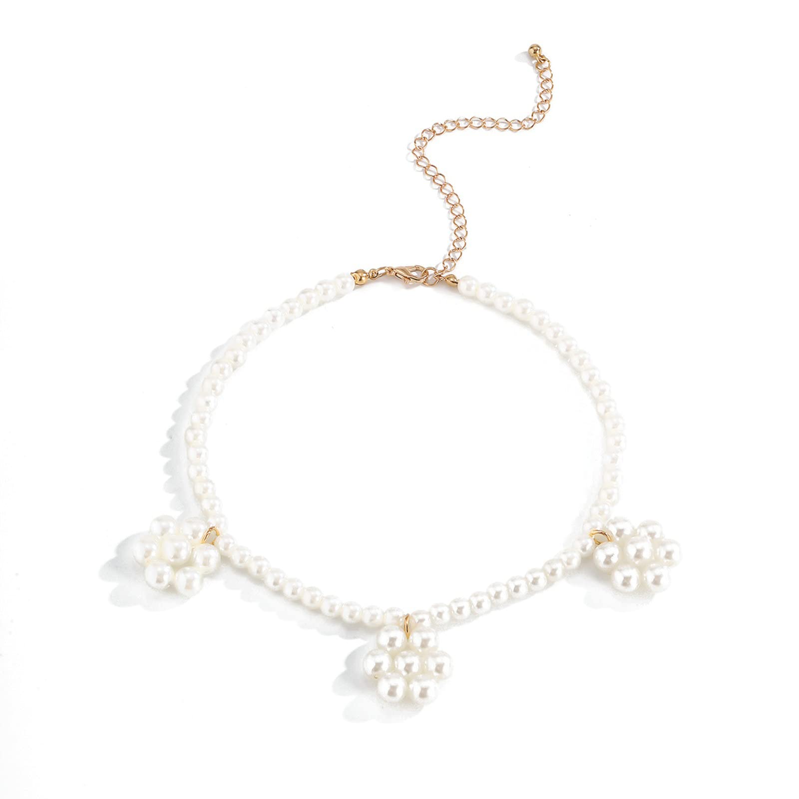 3 Layer Pearl Necklace for Women - Elegant Layered Pendant Chain for Daily Wear