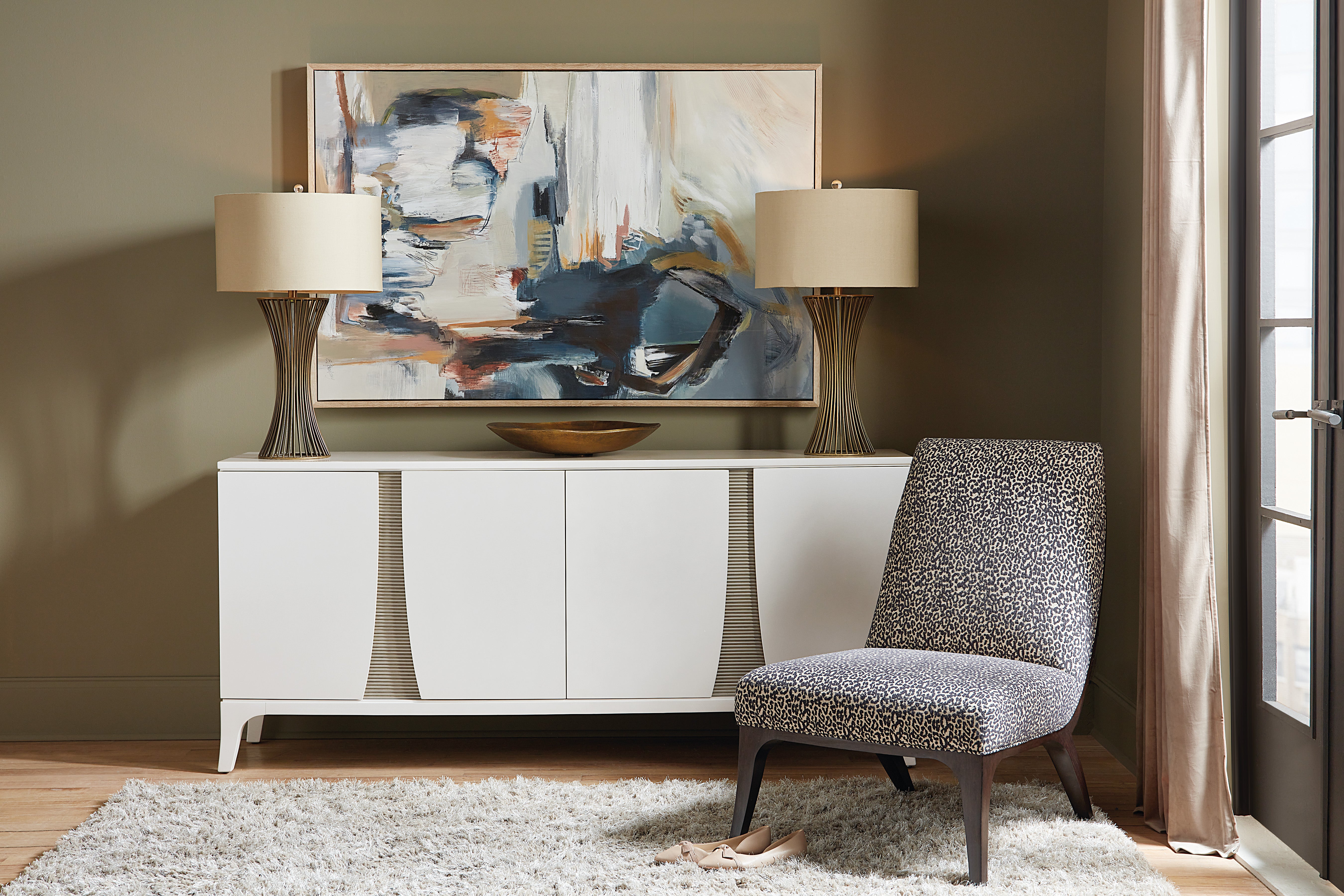 Bella Donna Entertainment Credenza - Stylish TV Stand with Storage for Living Room, Home Theater, and Gaming Setup - Modern Media Console for TVs up to 65 inches