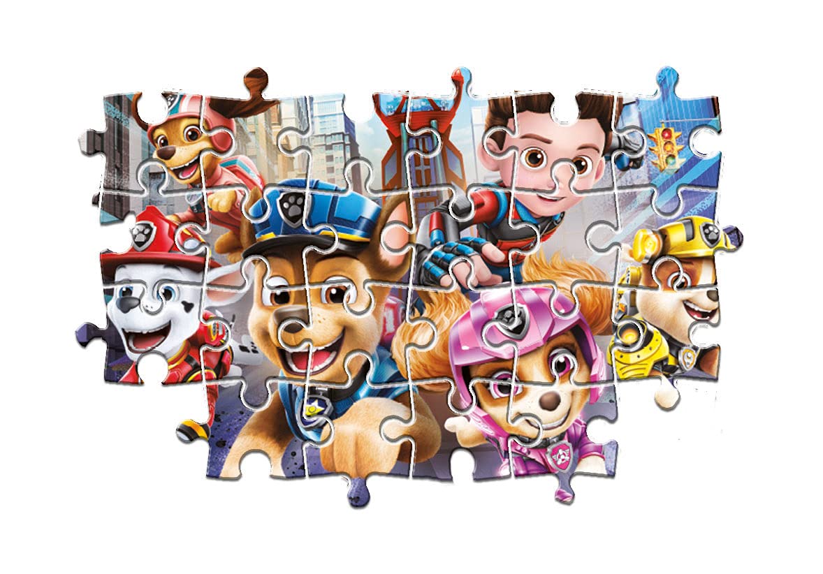 Clementoni Supercolor Puzzle - Paw Patrol The Movie - 24 Large Pieces - Made in Italy - Kids Puzzle for 3 Years Old - High-Quality Cardboard Puzzle for Toddlers | Perfect for Birthday Gifts, Early Learning & Family Bonding Activities