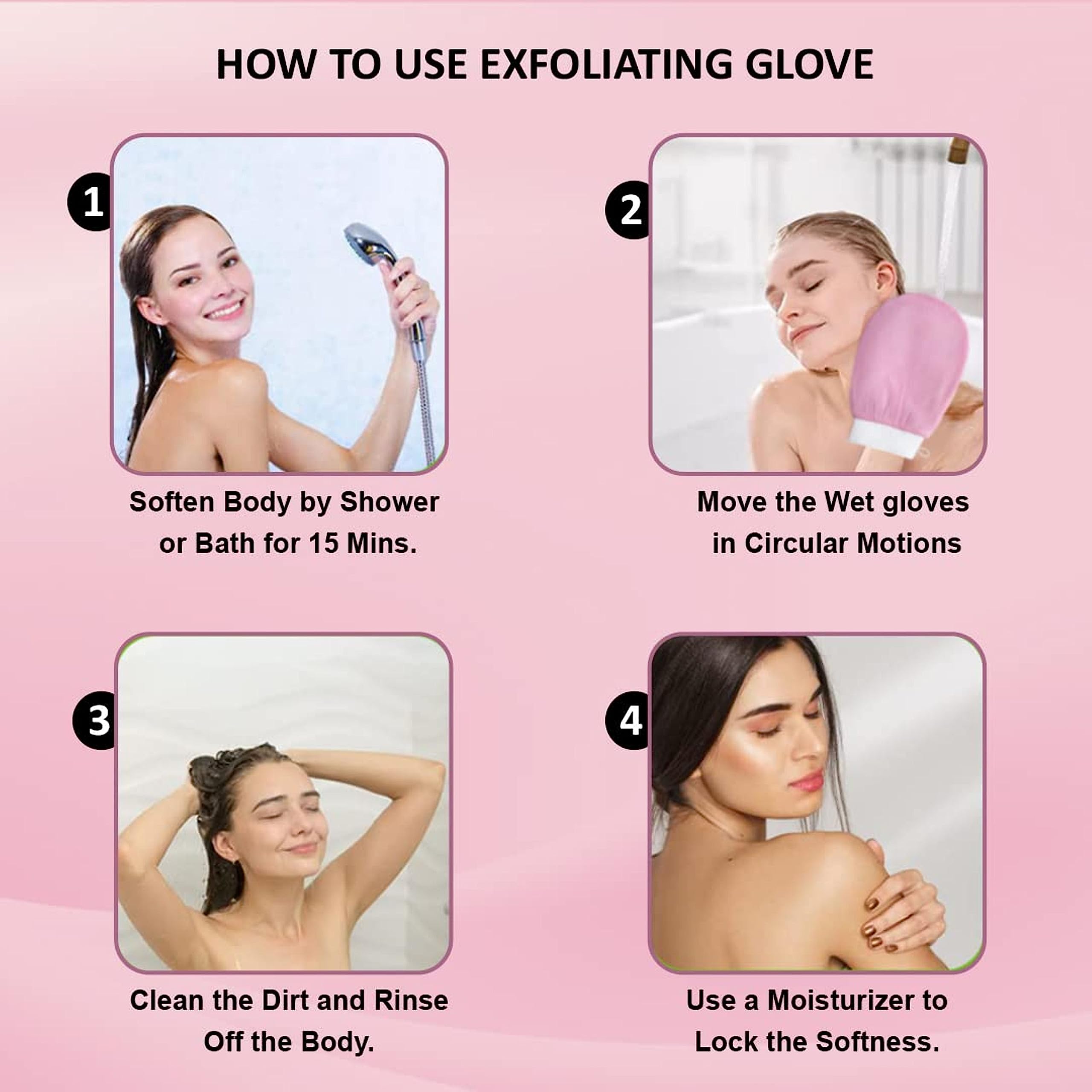 Veentus Exfoliating Glove - Korean Style Body Scrubber Mitt for Dead Skin Removal in Shower & Bath | Exfoliating Washcloth for Face & Body Care - Perfect for Women & Men's Skincare Routine (1 Piece)