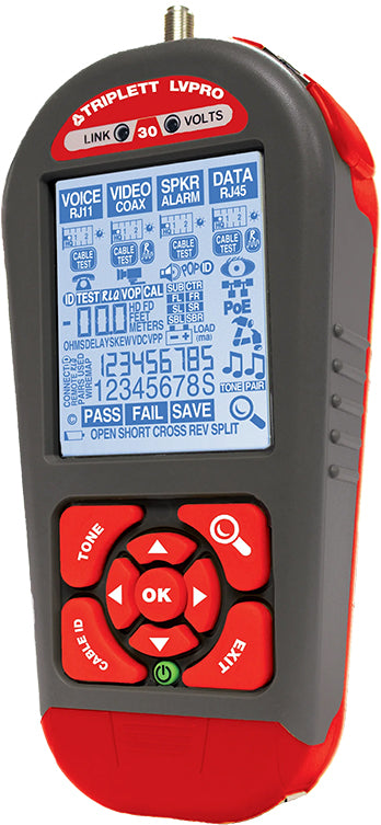 Low Voltage Pro Multifunctional Cable & Network Tester Kit (LVPRO30) - Professional Tool for Ethernet, Phone & Coaxial Cable Testing - Perfect for IT Technicians & Network Installations