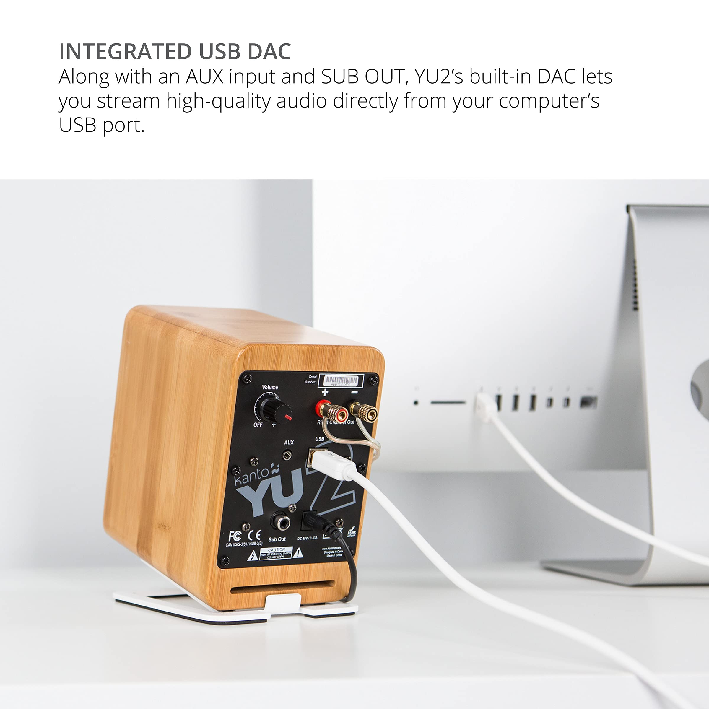 Kanto YU2 Powered Desktop Speakers - 3