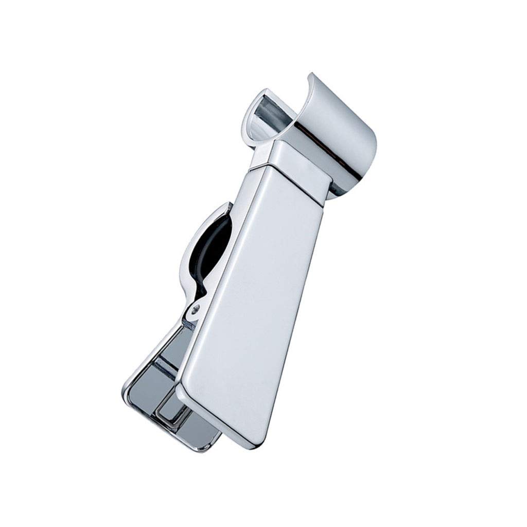 Universal Adjustable Punch-Free Shower Head Holder - Zinc Alloy Shower Bracket Stand with Fixed Base for Bathroom & Shower Room - Perfect for Handheld Showerheads, Wall-Mounted Showers, and Spa-Like Bathing Experience