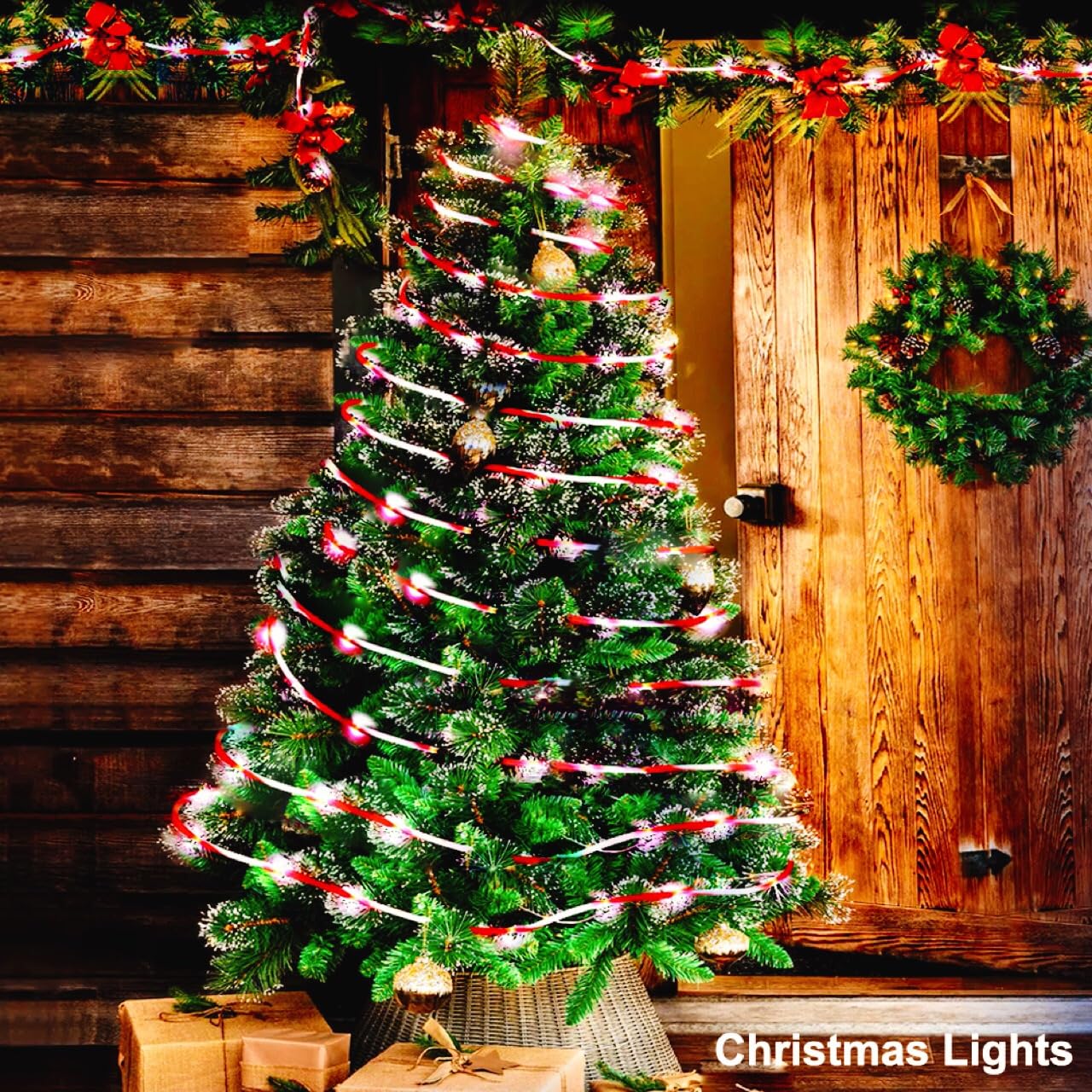 Upgraded 33ft 100 LED Solar Christmas Lights - Waterproof Outdoor String Lights for Holiday Decorations, Garden, Patio, Party & Fairy Lighting (Y-H-TY-TG) | Perfect for Christmas Tree, Yard, Fence, Roof & Window Decorations