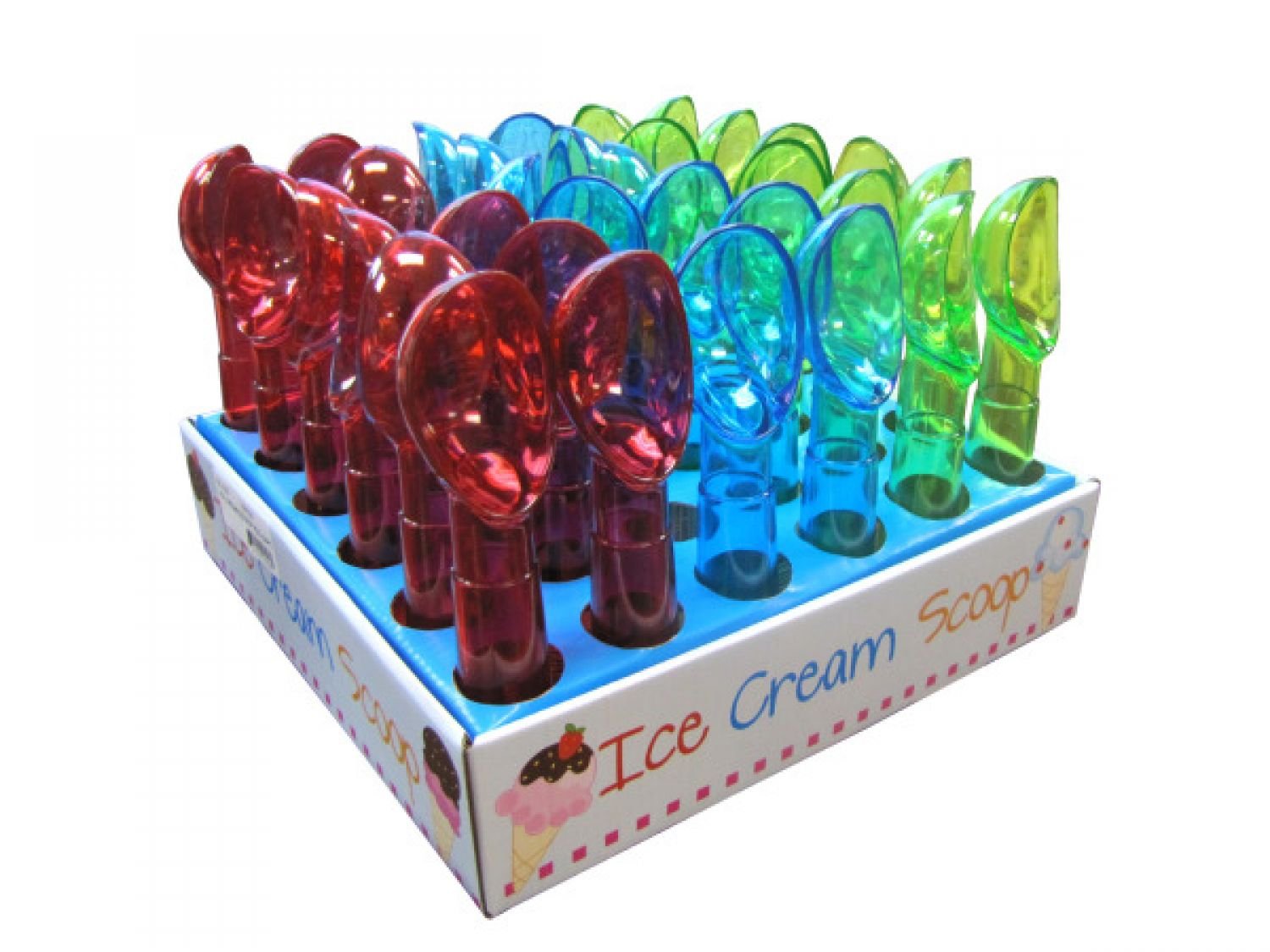 Premium Ice Cream Scoop Countertop Display - Set of 36, Stainless Steel Commercial Ice Cream Scoopers for Restaurants, Ice Cream Shops, Dessert Cafes - Perfect for Serving Gelato, Sorbet, Frozen Yogurt