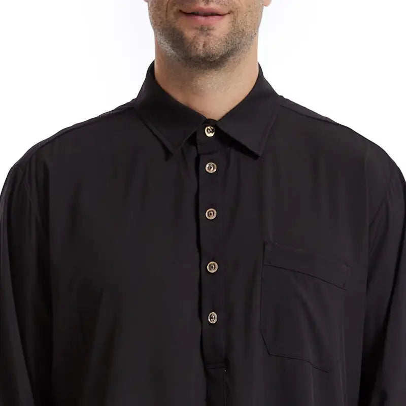 Premium Middle Eastern Arab Men's Thobe - Stand Collar Thawb Caftan for Eid, Weddings & Special Occasions | Comfortable & Stylish Islamic Robe