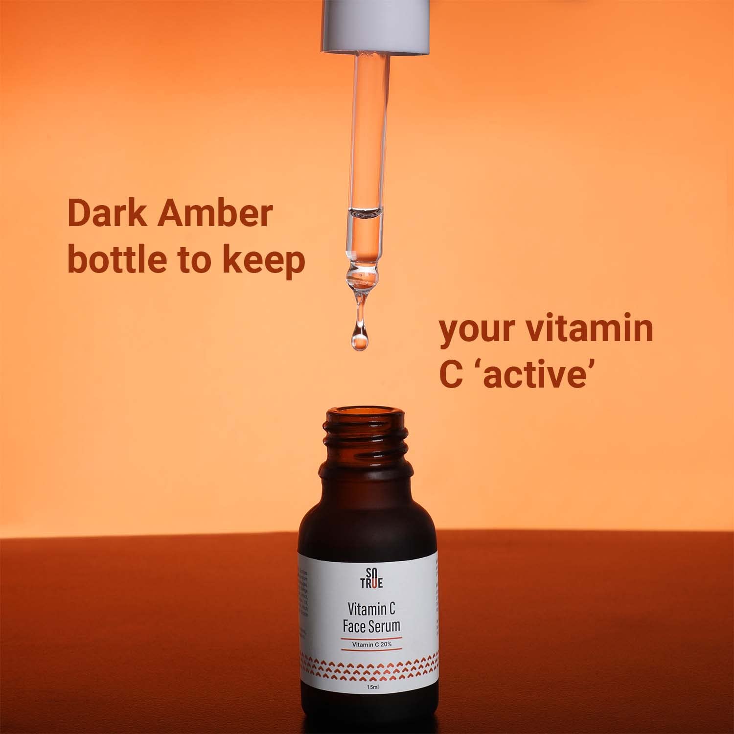 Sotrue 20% Vitamin C Face Serum with Hyaluronic Acid & Collagen Booster - 15ml Brightening Serum for Clear, Glowing Skin | Day & Night Use for All Skin Types