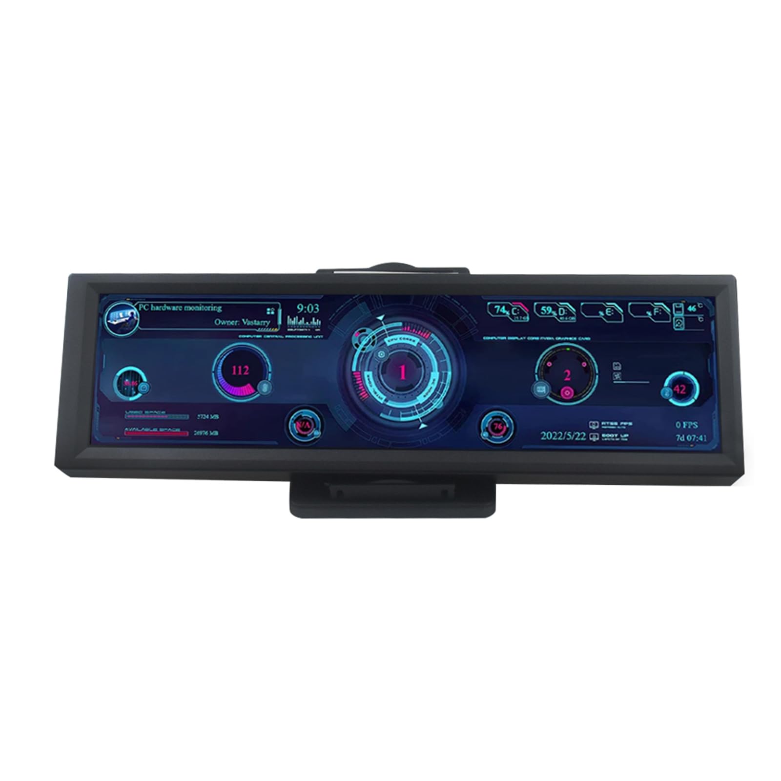 8.8 Inch USB C Portable Monitor for Laptop - Full HD IPS Screen with Clear Display, Built-in Speakers - Perfect for Work, Gaming, and Streaming Entertainment