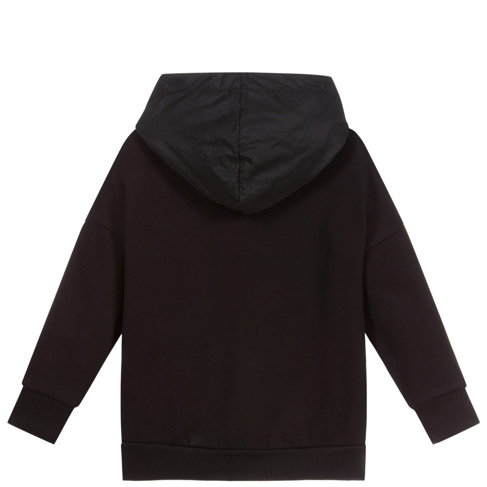 Moncler Black Logo Hoodie for Girls - Stylish & Warm Winter Outerwear for School, Travel & Outdoor Activities