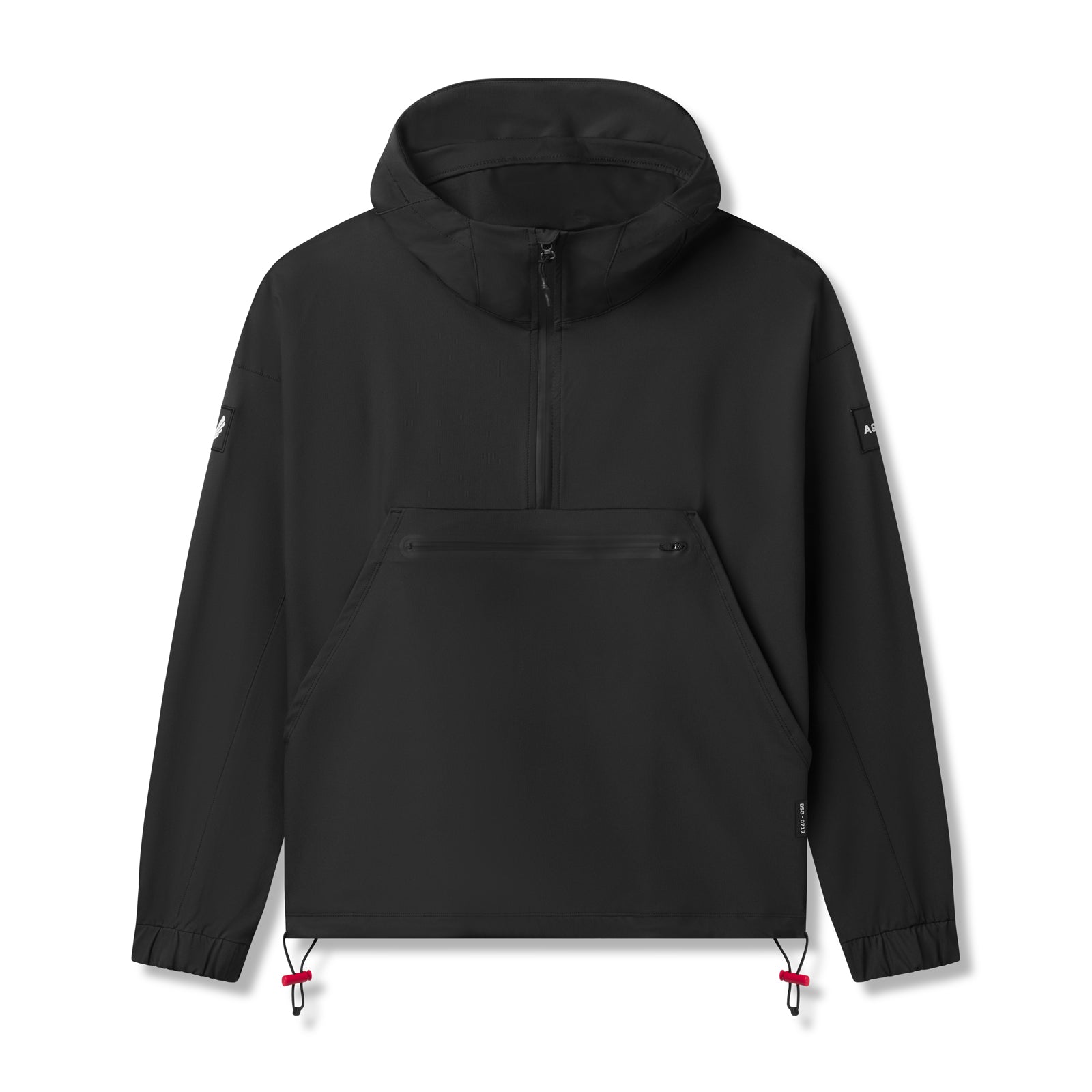 Weather Ready Anorak Jacket with Black Patch - Waterproof Windbreaker for Outdoor Hiking & Camping - Lightweight Hooded Rain Jacket for Men & Women
