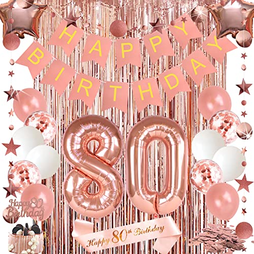80th Rose Gold