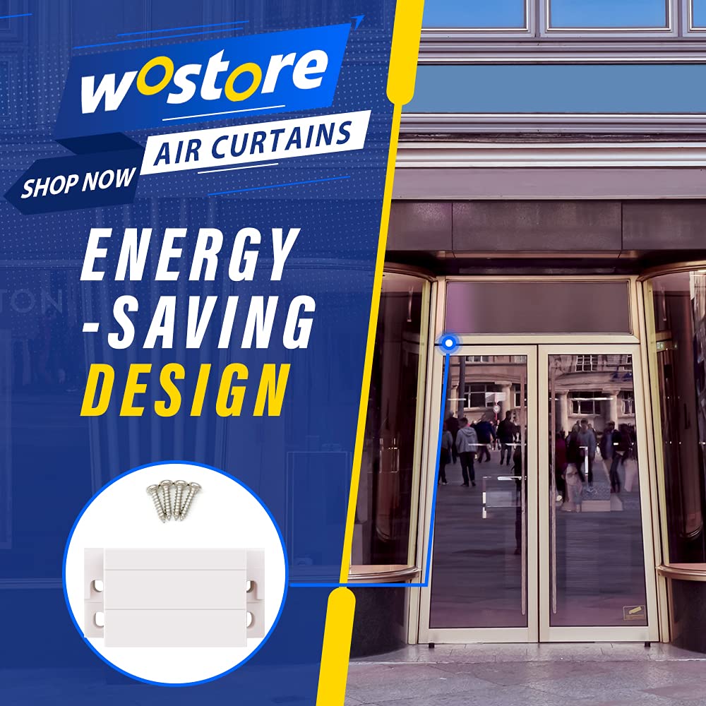 Wostore 36-Inch Commercial & Household Remote Control Air Curtain - 3 Speed Settings, Super Power, Includes Free Magnetic Door Switch - Perfect for Restaurants, Retail Stores & Home Entryways