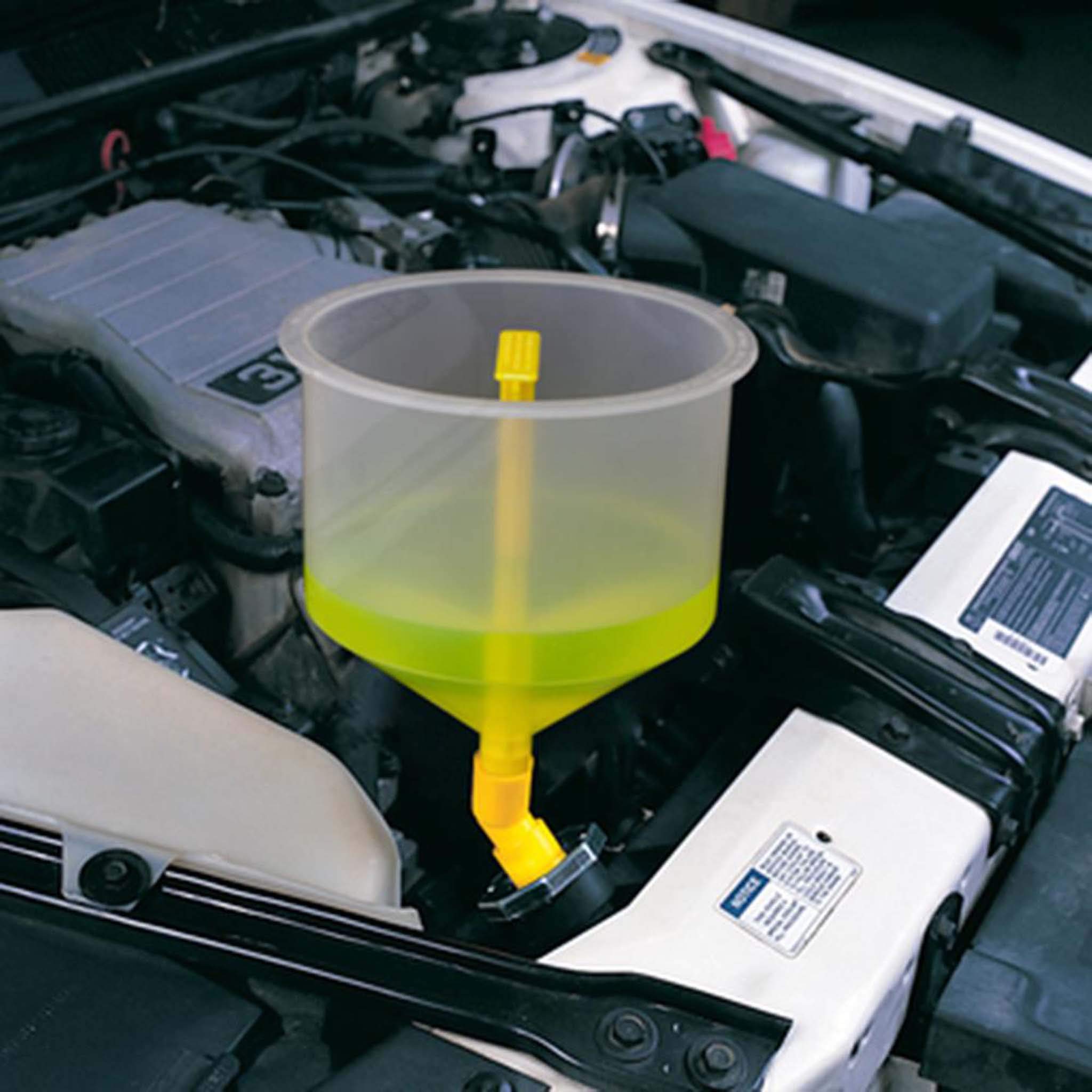 Lisle 24680 Spill-Free Funnel with Standard Adapters - 11 x 7 x 7 Inches - Perfect for Automotive Oil Changes, Fluid Transfers & DIY Projects