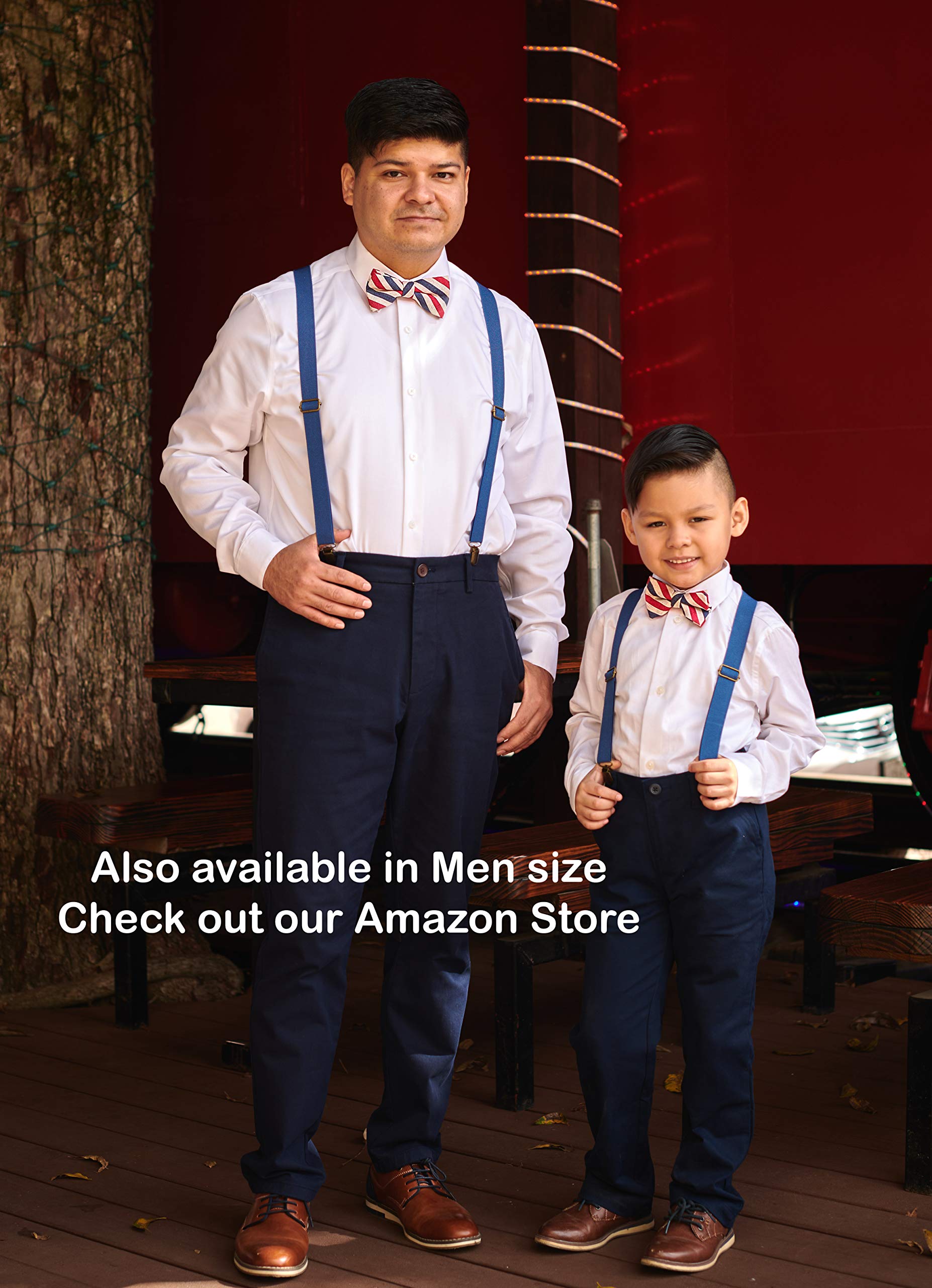 Adjustable Suspenders and Bow Tie Set for Boys - Formal Kids Outfit for Weddings, Parties & Special Occasions