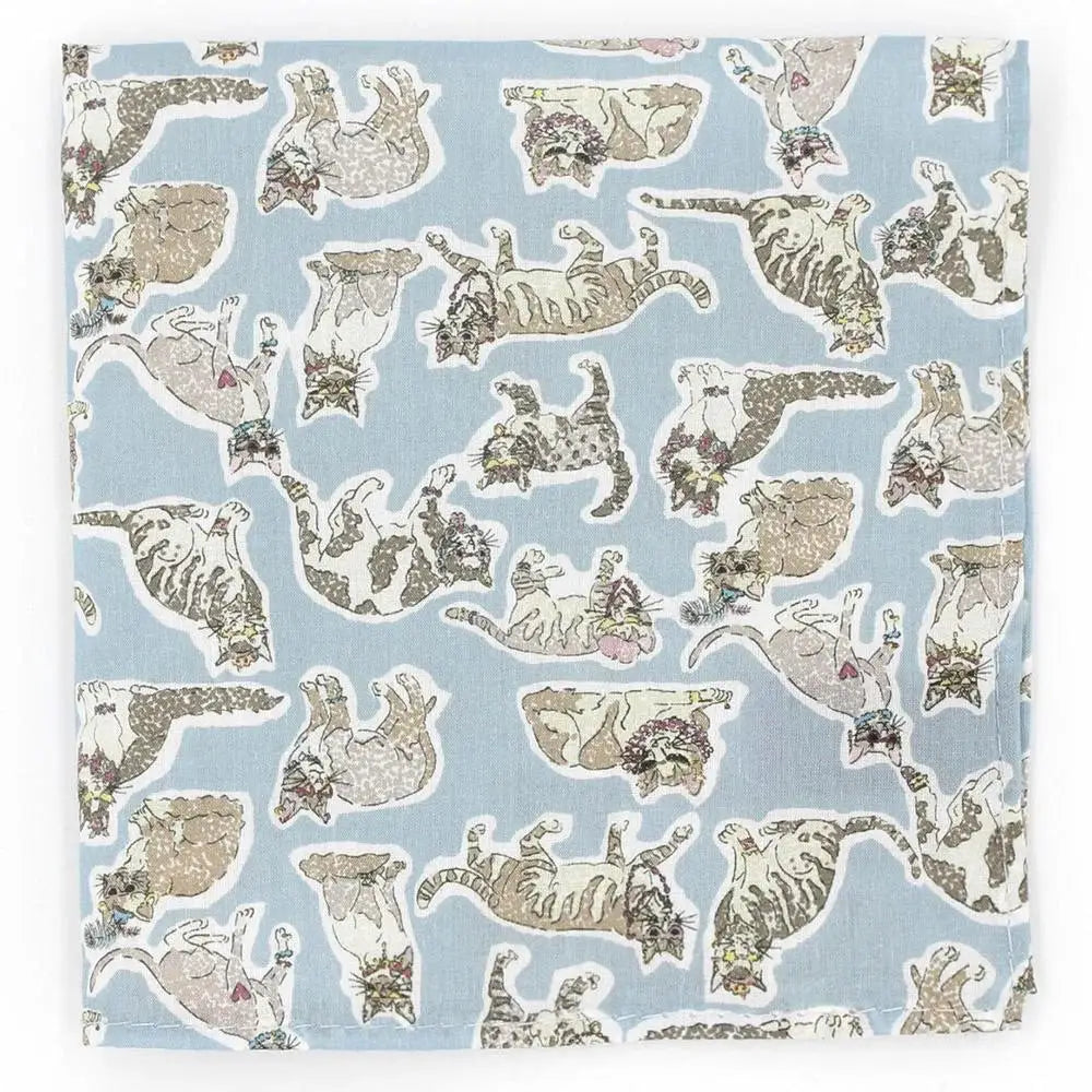 L.A. Smith Blue Hank Handmade with Premium Liberty Fabric - Perfect for Home Decor, Fashion Accessories & Gift Giving