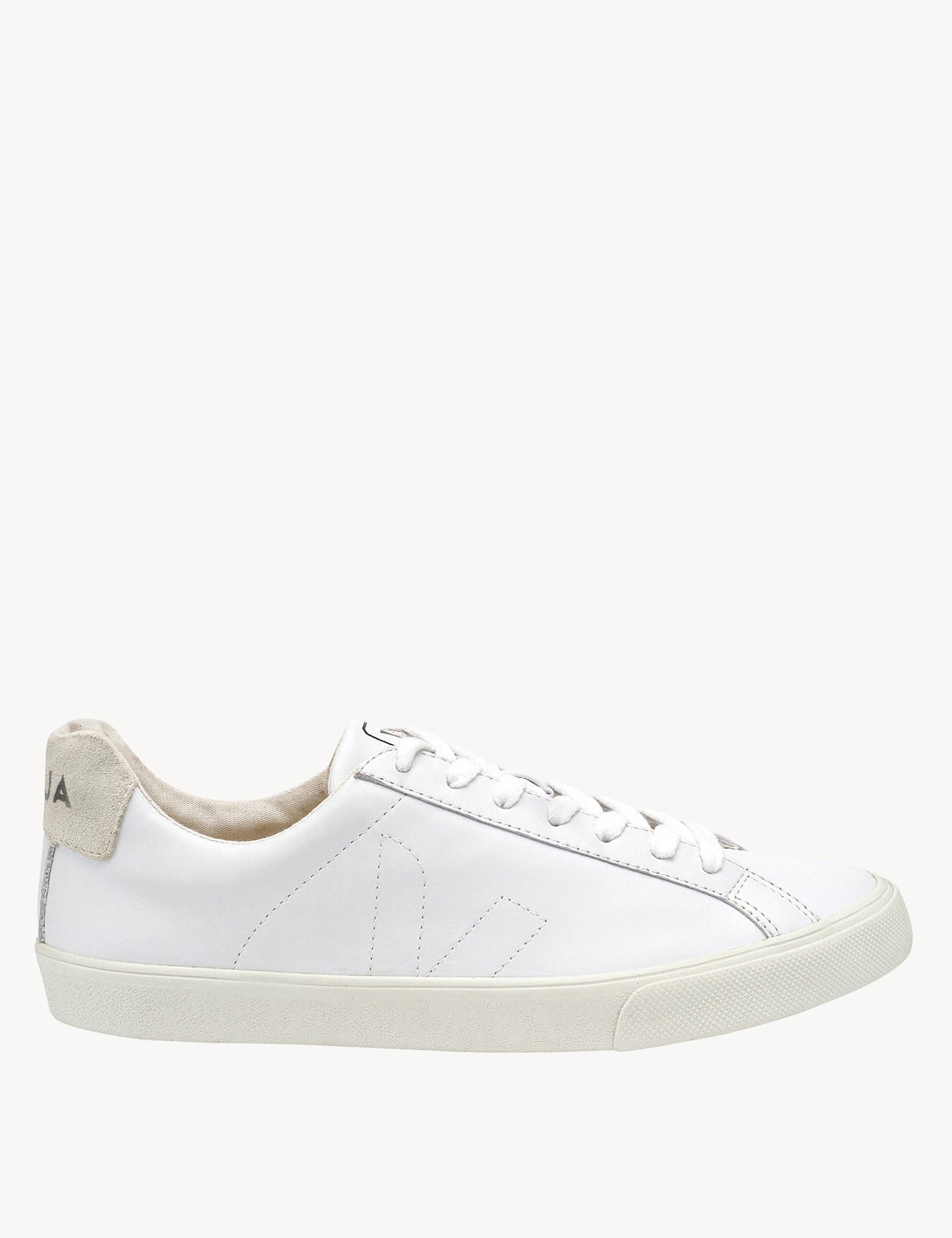 Esplar Genuine Leather Sneakers - White Women's Casual Shoes for Walking, Work & Everyday Wear