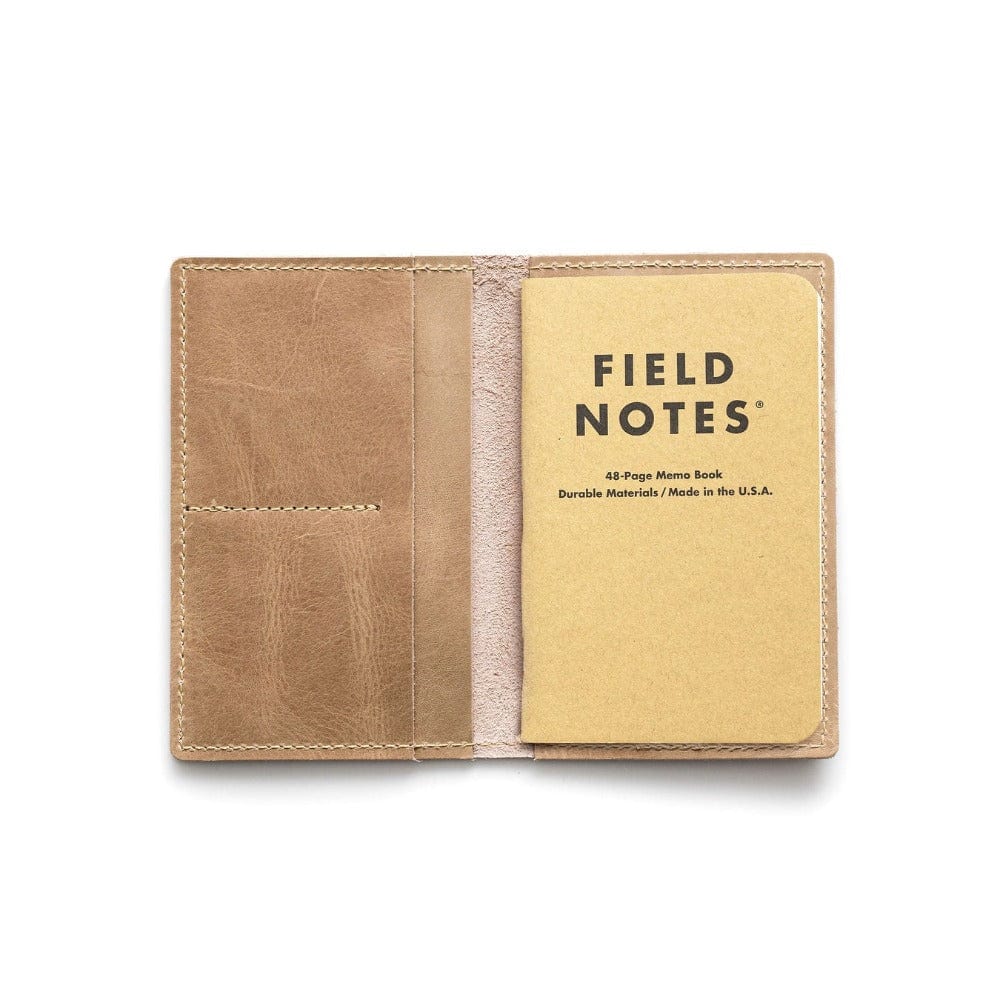 Premium Leather Memo Wallet for Field Notes - Slim RFID Blocking Travel Organizer for Passport, Cards & Cash - Perfect for Business Travelers & Outdoor Adventures