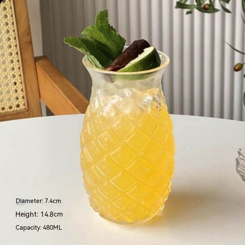 Tropical Twist Glass - Elegant Handmade Drinking Glass for Cocktails, Juice & Iced Tea - Perfect for Beach Parties, Summer BBQs & Home Bar Decor