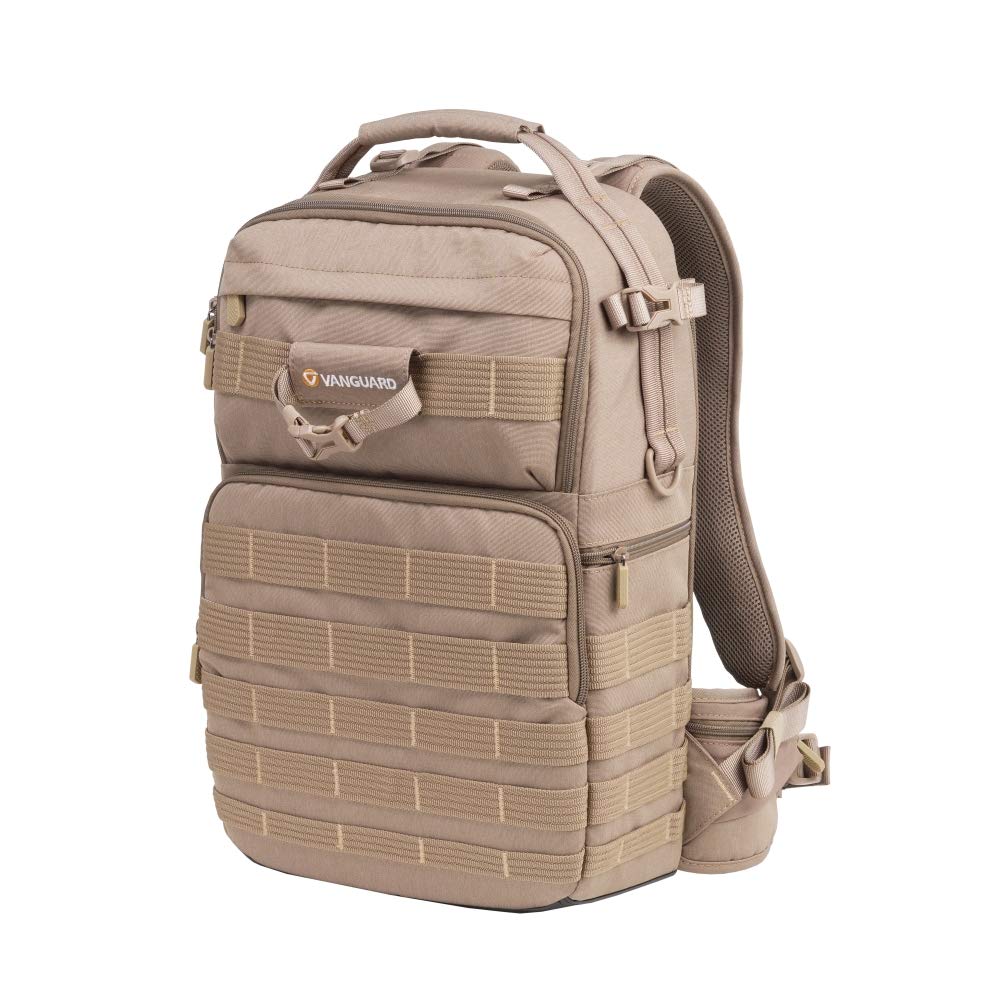 VANGUARD VEO Range T45M Tactical DSLR/Mirrorless Camera Backpack - Beige | Waterproof & Shockproof Design for Outdoor Photography, Travel & Hiking