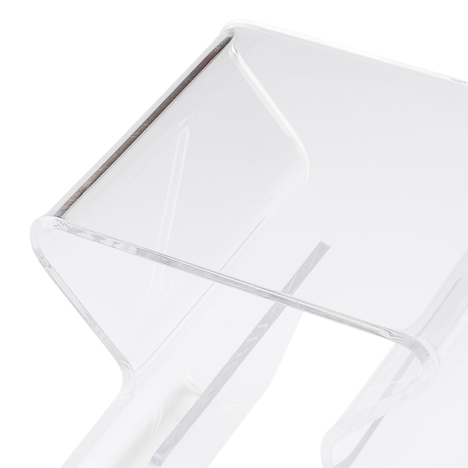 EdgeMod Mag End Table - Clear Acrylic Modern Side Table for Living Room, Bedroom, or Office - Perfect for Small Spaces, Nightstands, and Home Decor