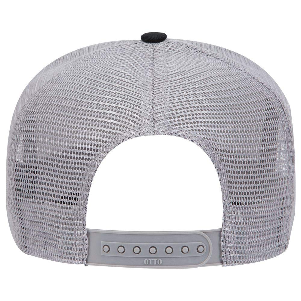 OTTO Cotton Blend Twill 5-Panel Pro Style Mesh Back Trucker Hat for Men - Breathable Baseball Cap for Outdoor Sports, Fishing & Casual Wear