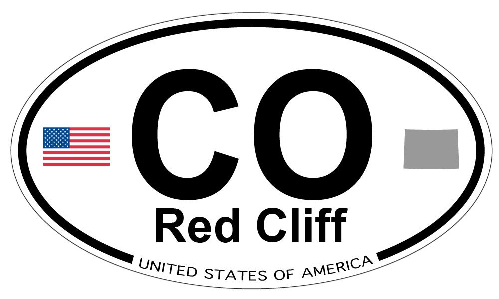 Red Cliff Colorado Oval Sticker - Premium Vinyl Decal for Laptops, Water Bottles & Outdoor Gear - Perfect for Travelers & Adventure Enthusiasts