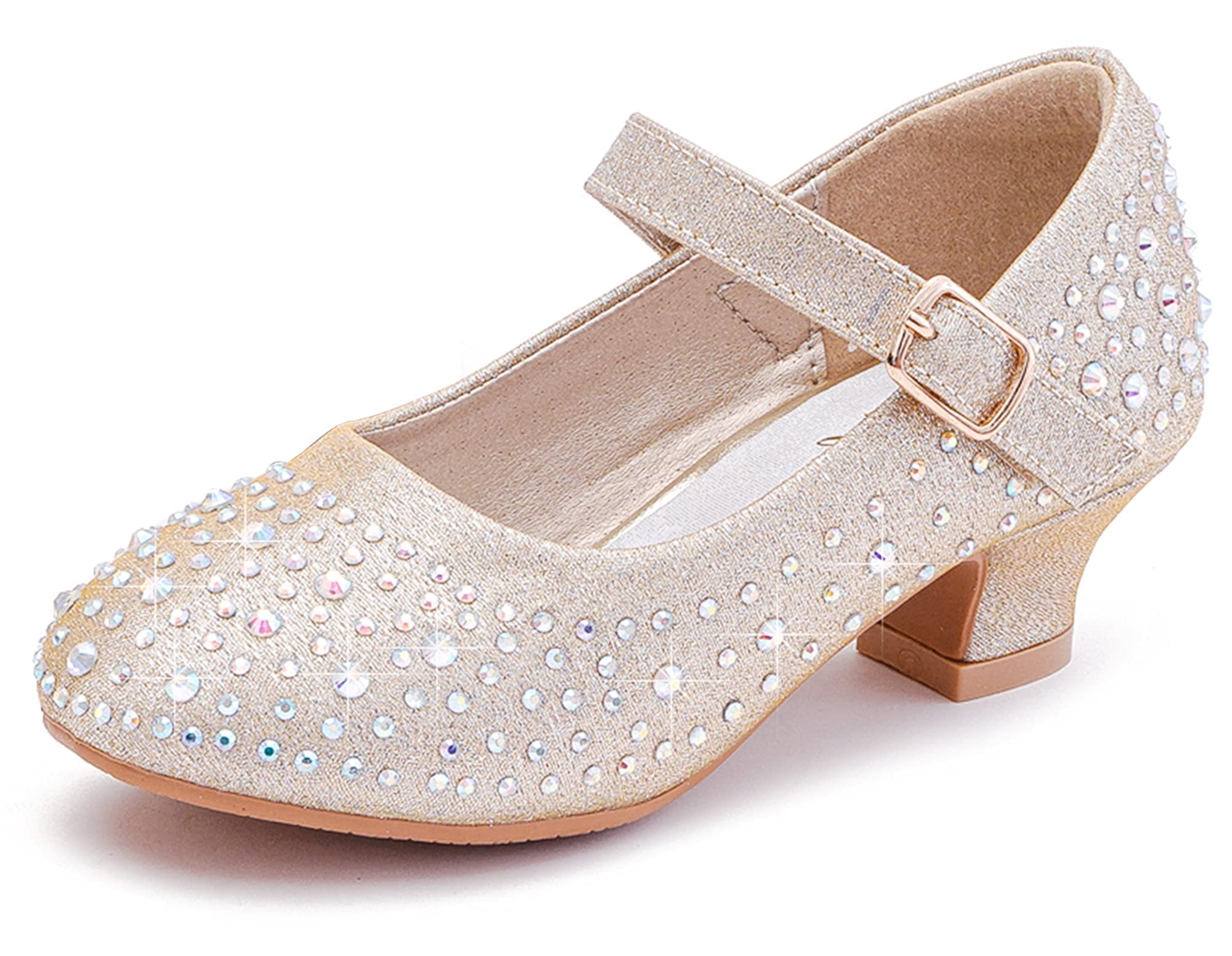 Walofou Flower Girls Dress Shoes - Wedding Party Heel Mary Jane Princess Shoes for Toddler & Kids | Perfect for Flower Girl Outfits, Bridal Showers & Special Occasions