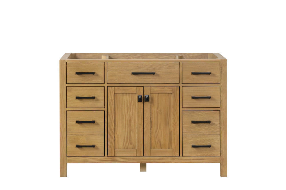 47.5 Inch Modern Single Bathroom Vanity in Desert Oak Finish - Perfect for Small Bathrooms, Powder Rooms & Home Renovations
