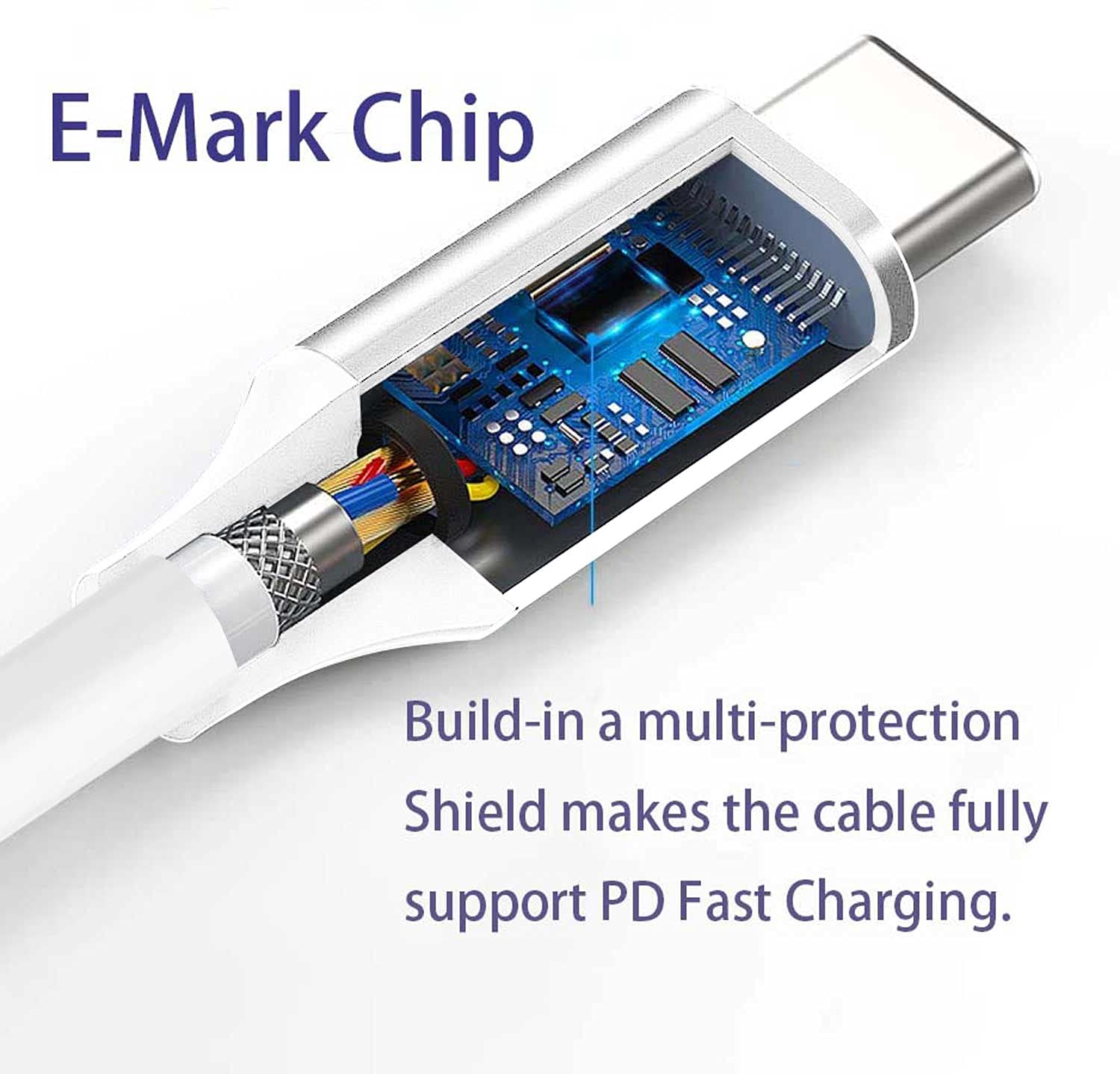 USB C to USB C 3.1 Gen 2 Cable 10ft - 10Gbps Fast Charging & Data Transfer Cable, 4K Video Monitor Cord, Compatible with USB-C Portable Monitor, Docking Station, Quest Link - Perfect for Home Office, Gaming & Mobile Workstations