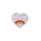 Rainbow Heart Iron-On Patches for Clothing - DIY Embroidered Appliques for Jackets, Jeans & Backpacks - Perfect for Customizing Denim, Bags & DIY Crafts