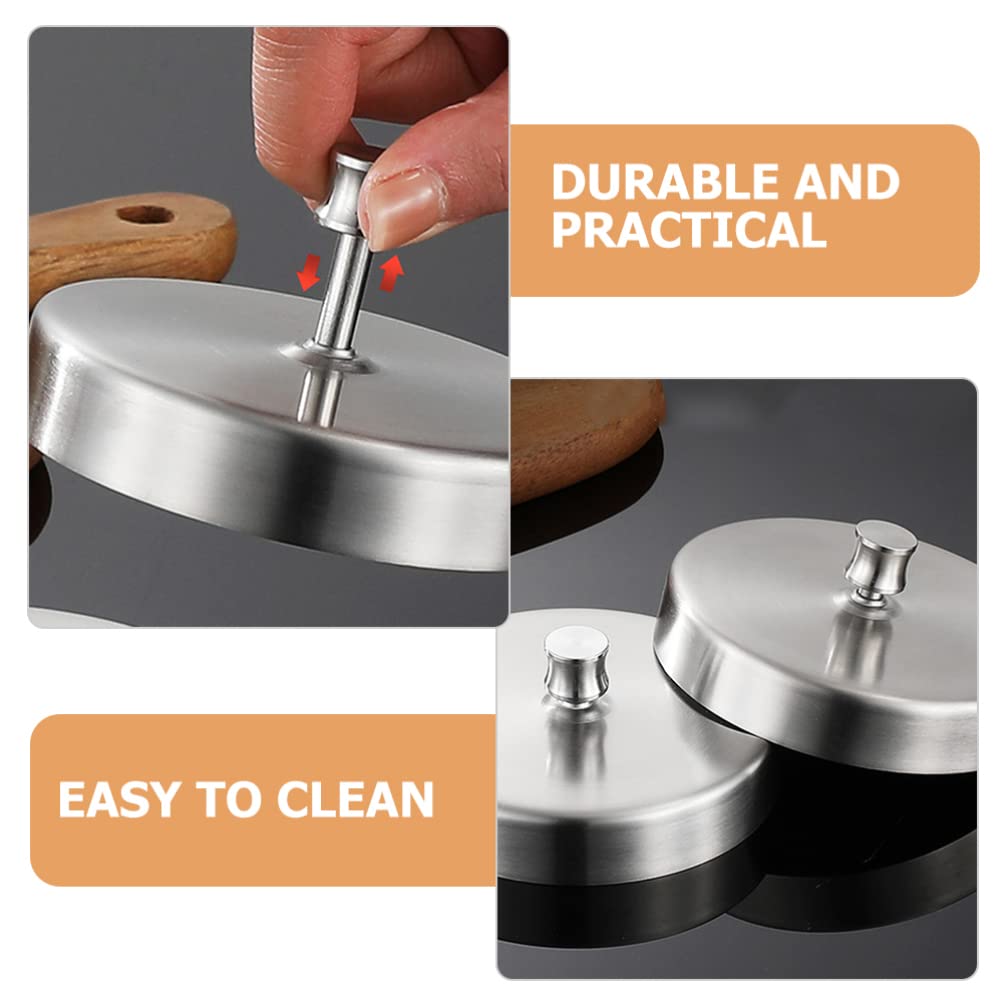 Veemoon 304 Stainless Steel Burger Press Maker - 1pc Beef Patty Mold, Burger Patty Maker, Grill Press & Meat Ring for Perfect Patties | Ideal for Hamburgers, Rice Balls, Corn Cakes & Fried Eggs | Great for BBQ, Home Cooking & Restaurant Use