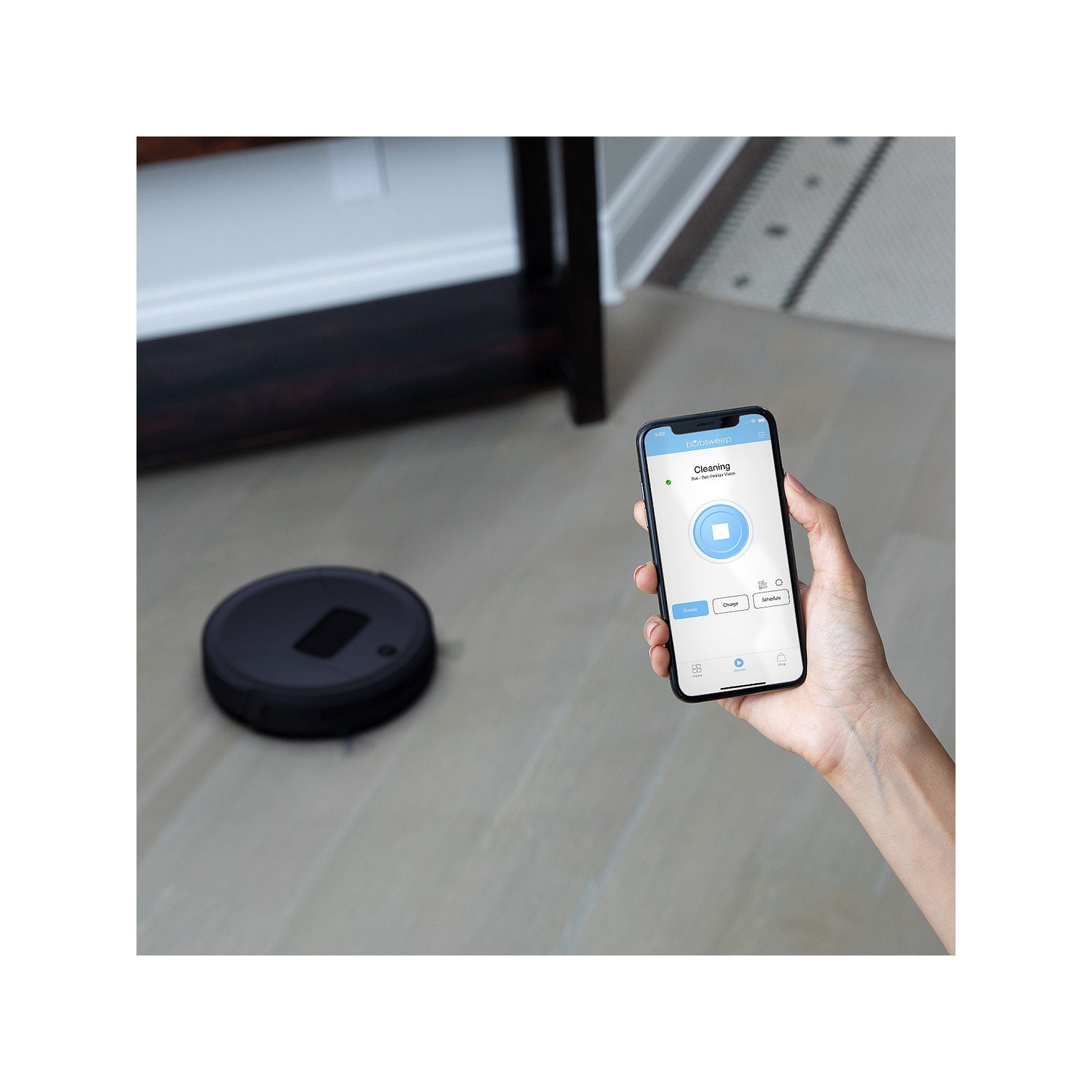 Bobsweep Pethair Vision Plus Robotic Vacuum Cleaner and Mop WVP58021 - Blackberry | Smart Home Cleaning for Pet Hair, Hardwood Floors & Carpets | Ideal for Homes with Pets & Allergies