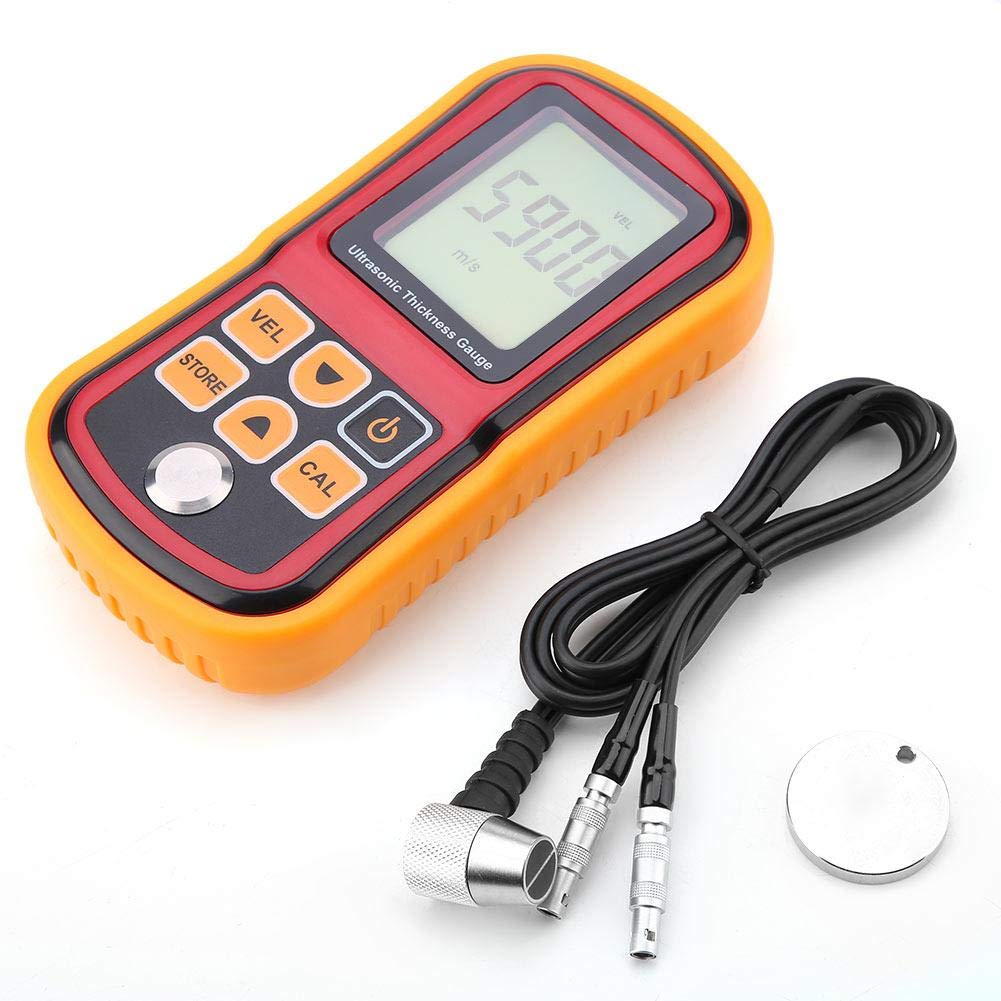 Akozon Digital Ultrasonic Thickness Gauge Meter - 1.2-300mm Metal Thickness Tester with Sound Velocity Measurement | Ideal for Industrial Quality Control, Automotive Repair & Metal Fabrication