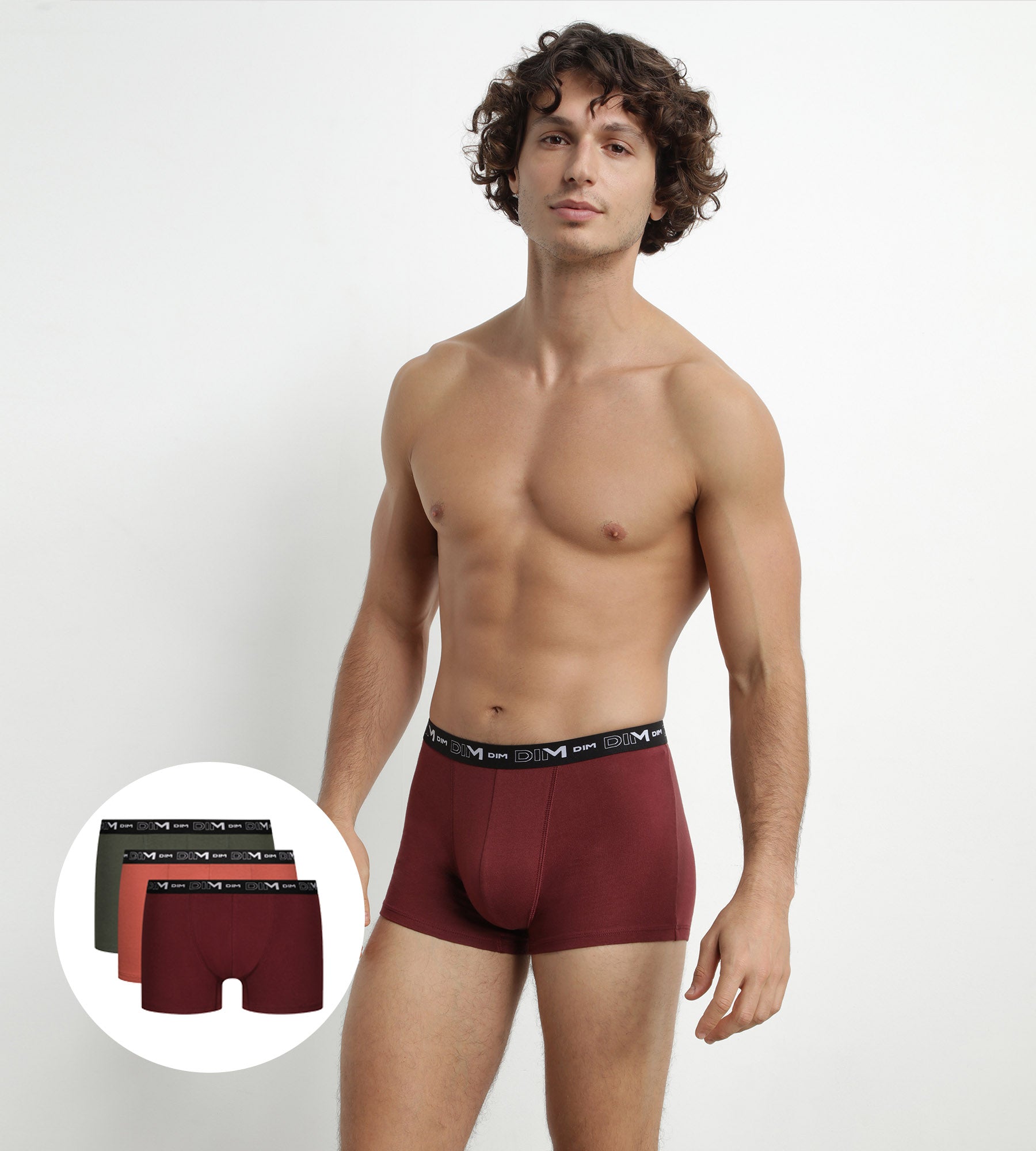 3 Pack Men's Cotton Boxer Briefs - Red & Green - Soft Stretch Underwear for Comfort & Support - Perfect for Daily Wear, Sports & Travel