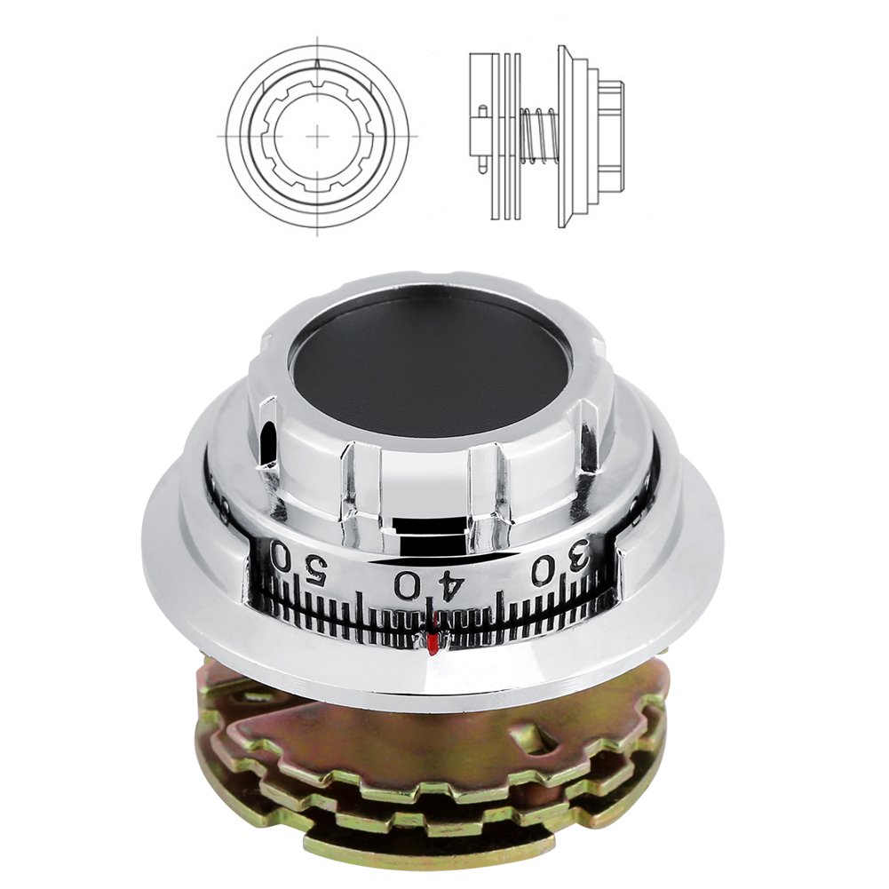 3-Disc Combination Coded Cutaway Cabinet Lock with Dial - Heavy Duty Metal Security Lock for Jewelry Cases, Safes & Document Cabinets - Perfect for Home, Office & Commercial Storage Protection