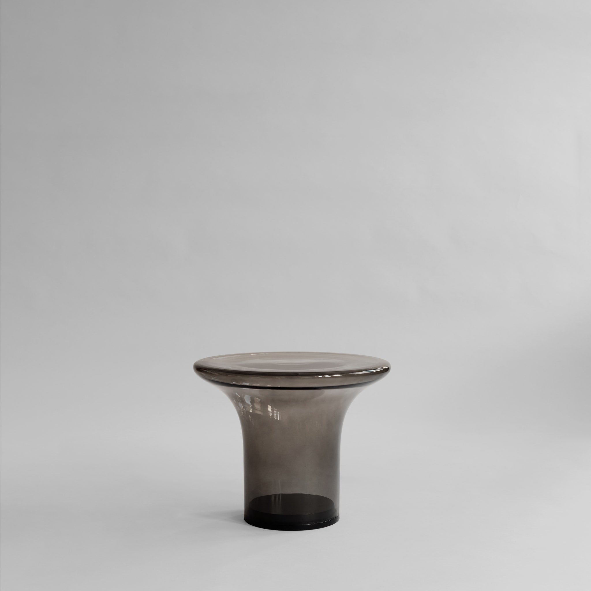 PRE ORDER 101 COPENHAGEN Trumpet Side Table - Low Profile 35cm Height - Smoked Forest Finish - Modern End Table for Living Room, Bedroom & Office Decor