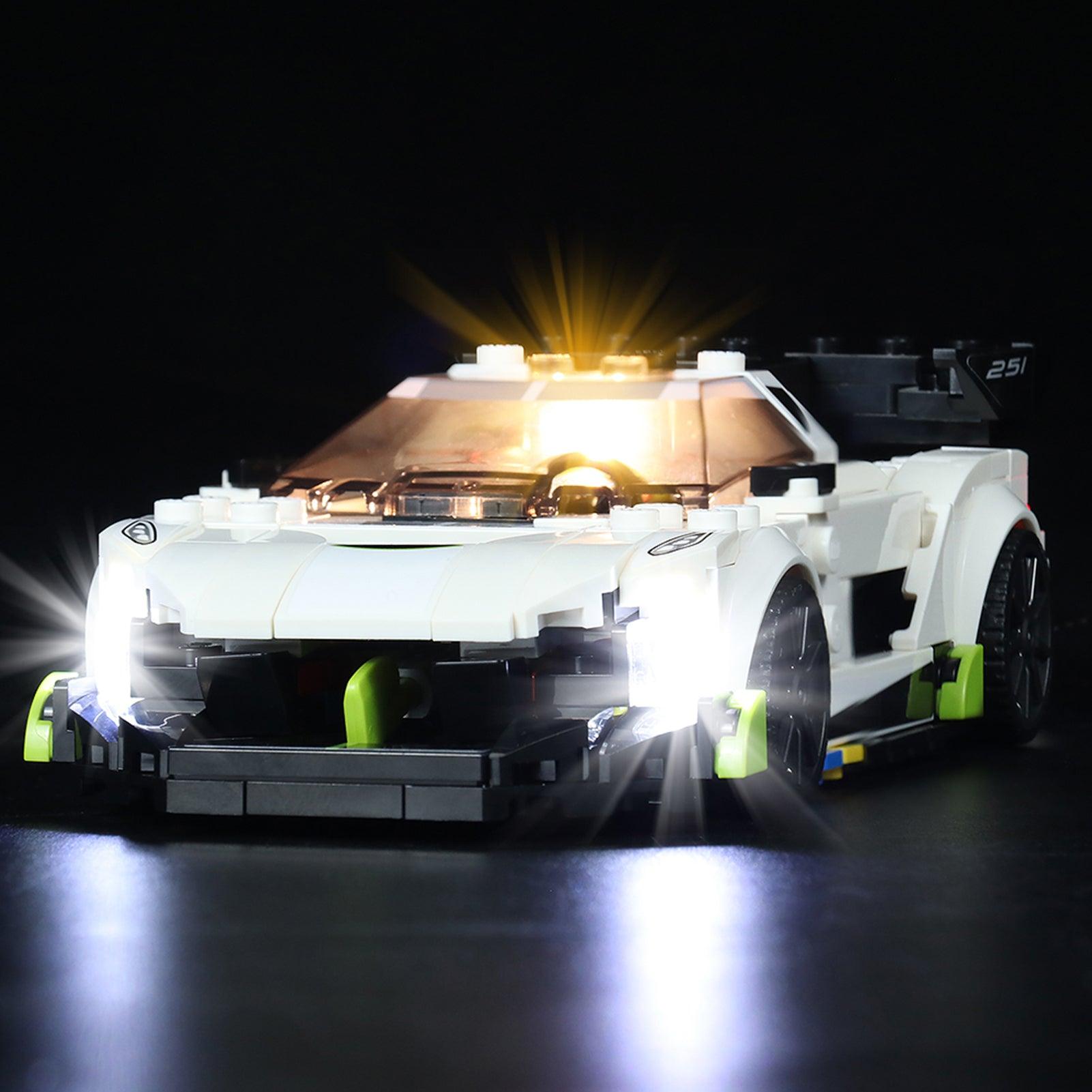 Best Light Kit for Lego Speed Champions Koenigsegg 76900 - Enhance Your Model Car with Realistic LED Lighting for Display & Nighttime Play