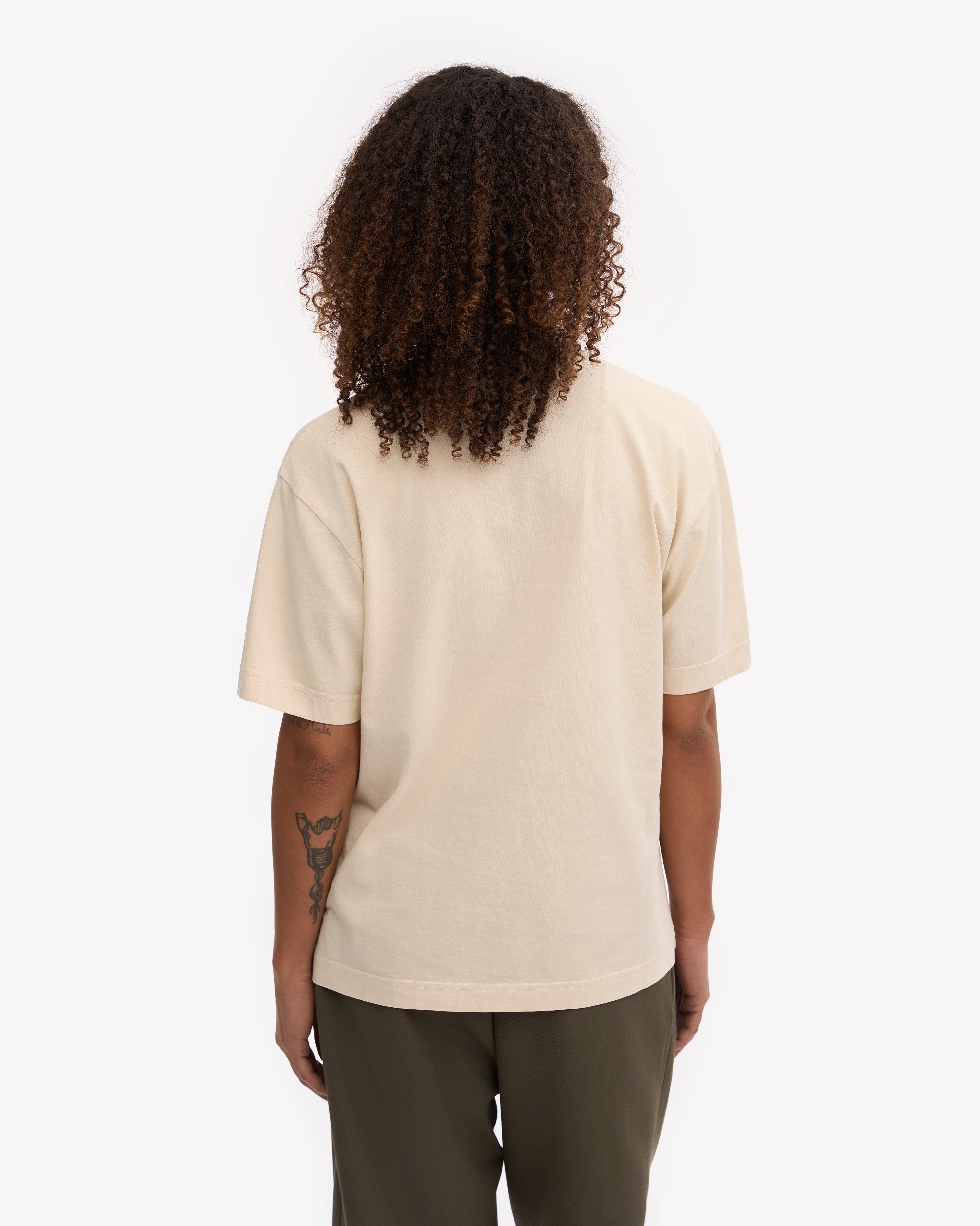 Oversized Organic Cotton T-Shirt for Women - Soft Ivory White Tee - Casual Loungewear & Streetwear Outfits