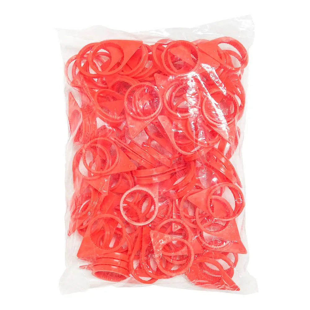 Checkpoint 33mm Medium Arrow Wheel Nut Indicator - Orange High Temperature Resistant (100pcs/Bag) CPMAO33HT - Perfect for Truck, Trailer & Heavy Equipment Safety Checks