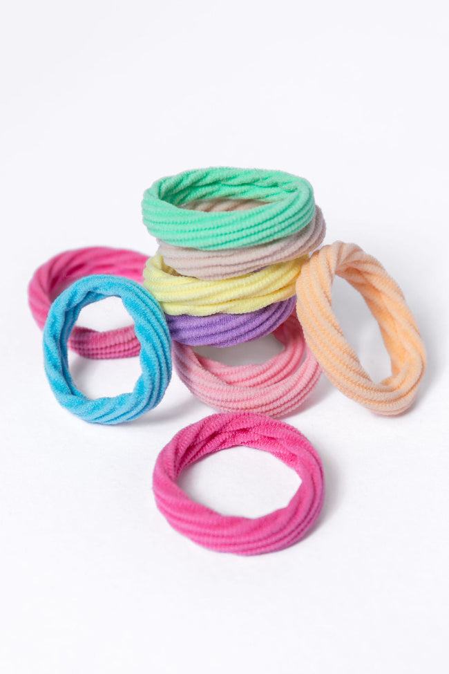 Colorful Soft Hair Ties Set - 12 Pack Gentle No Damage Hair Elastics for Women & Girls - Perfect for Ponytails, Braids, Workouts & Everyday Use