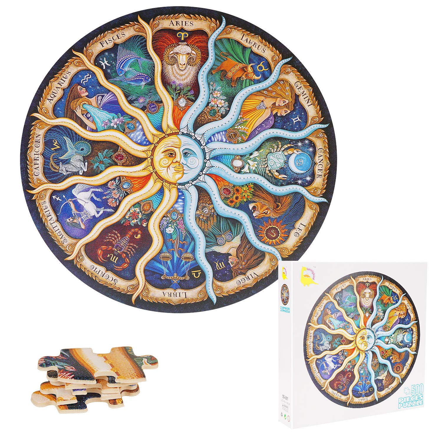 500-Piece Constellation Puzzle for Adults & Kids – Zodiac Horoscope Jigsaw Puzzle (18.9