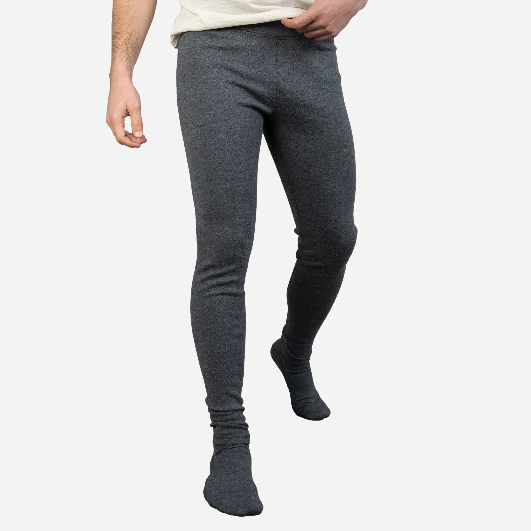 Men's Alpaca Wool Leggings - 420 Midweight Thermal Base Layer for Hiking, Skiing & Winter Outdoor Activities