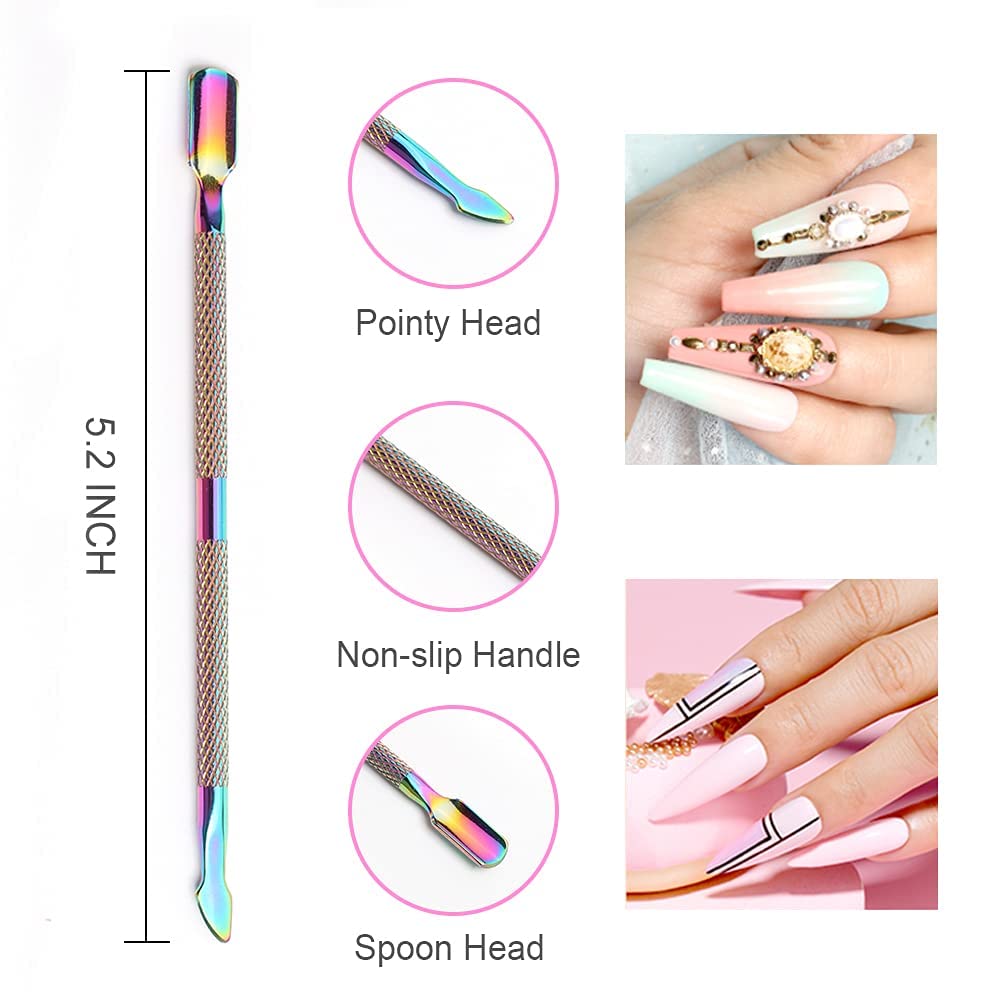 Premium Yosly Acrylic Nail Brush & Cuticle Pusher - 100% Kolinsky Hair Professional Nail Art Brush for Acrylic, Gel & Powder Nails - Salon Quality #10 Nail Design Tool - Perfect for Home Manicures & Professional Nail Art Studios