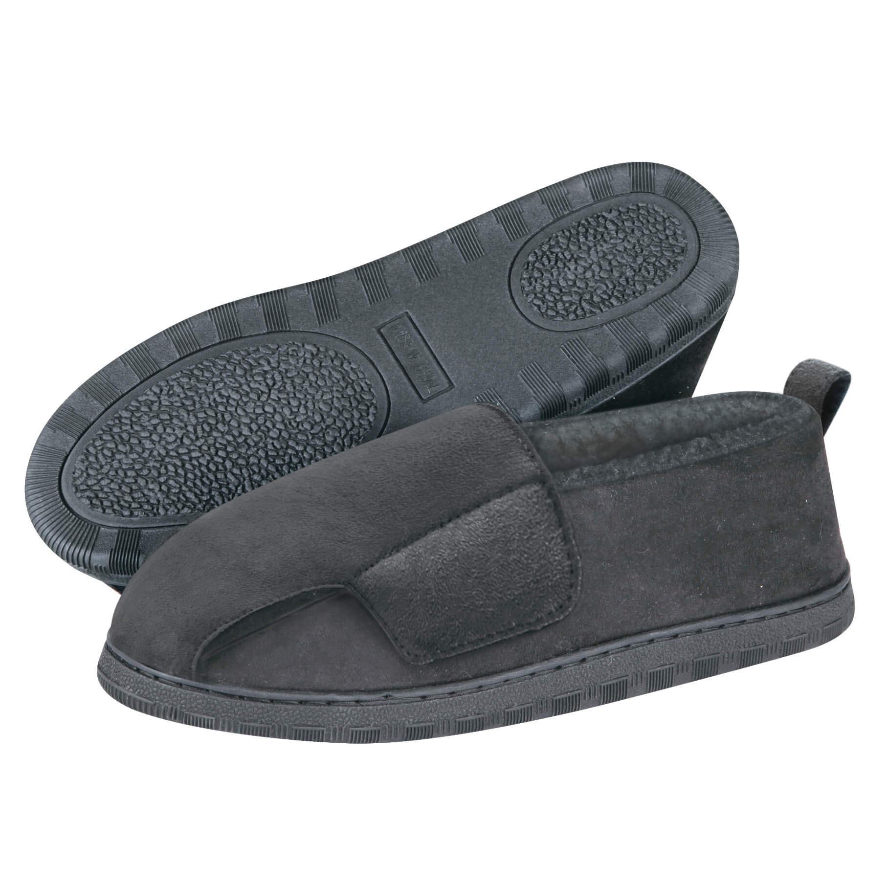 Adjustable Swollen Feet Loafers for Women - Comfortable Wide Width Slip-On Shoes (Black, Size 8-9) by DPI - Perfect for Elderly, Pregnancy & Post-Surgery Recovery