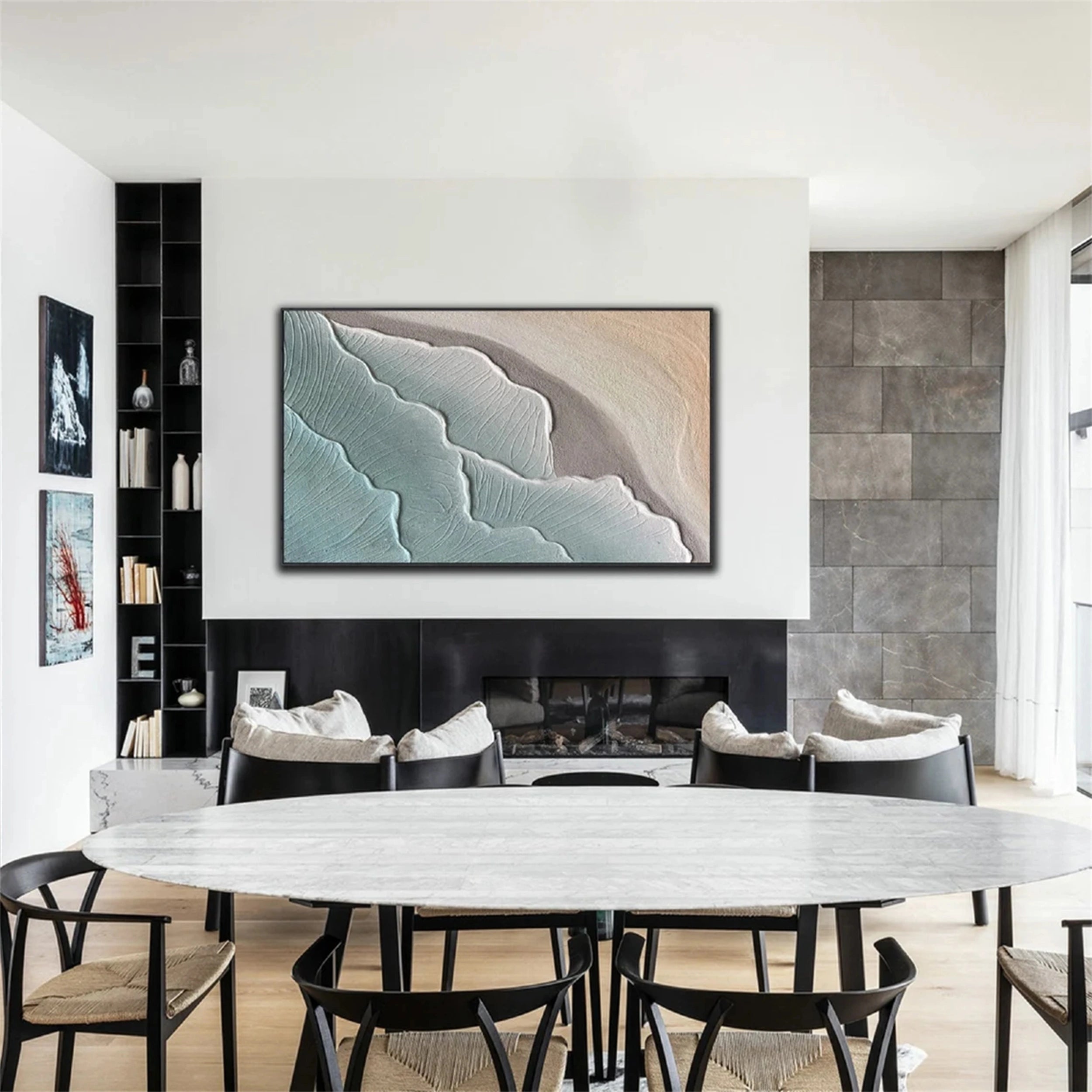 Ocean and Sky Painting #OS 073 - Stunning Coastal Wall Art for Beach House Decor, Living Room & Office
