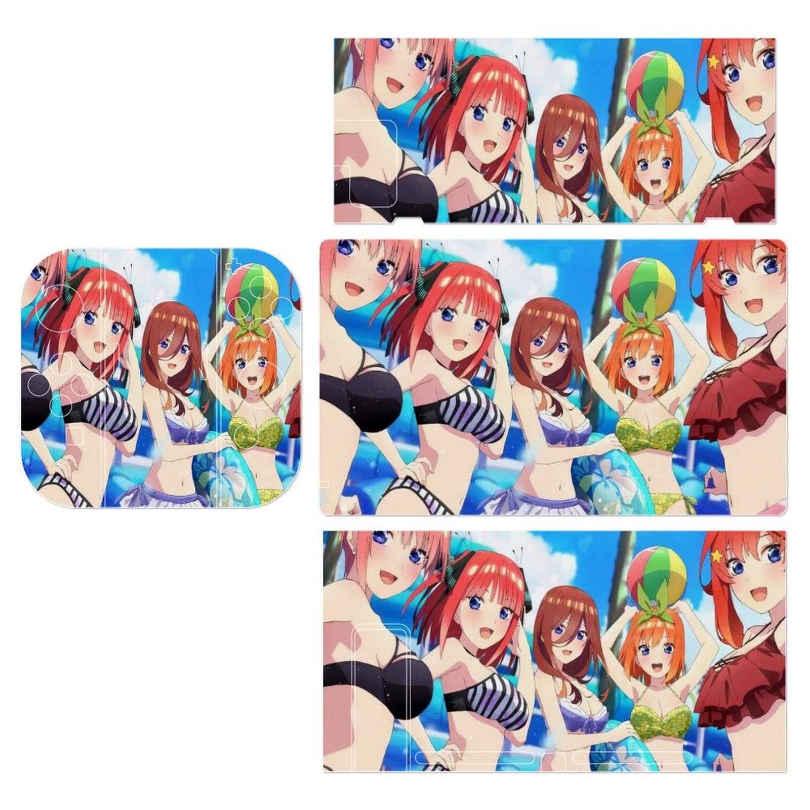 Custom Anime Stickers Decals - The Quintessential Quintuplets Full Set for Nintendo Switch & Switch Lite - Perfect for Gaming Consoles, Laptops, and Water Bottles