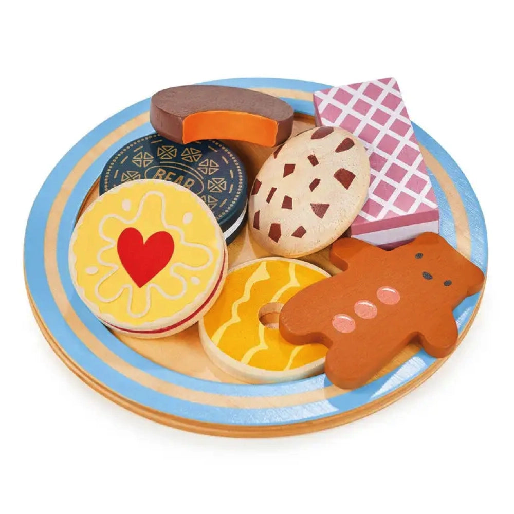Mentari Toys Teatime Biscuit Plate - Pretend Play Tea Set for Kids, 12-Piece Toddler Tea Party Accessories - Perfect for Imaginative Play, Birthday Gifts & Preschool Learning Activities