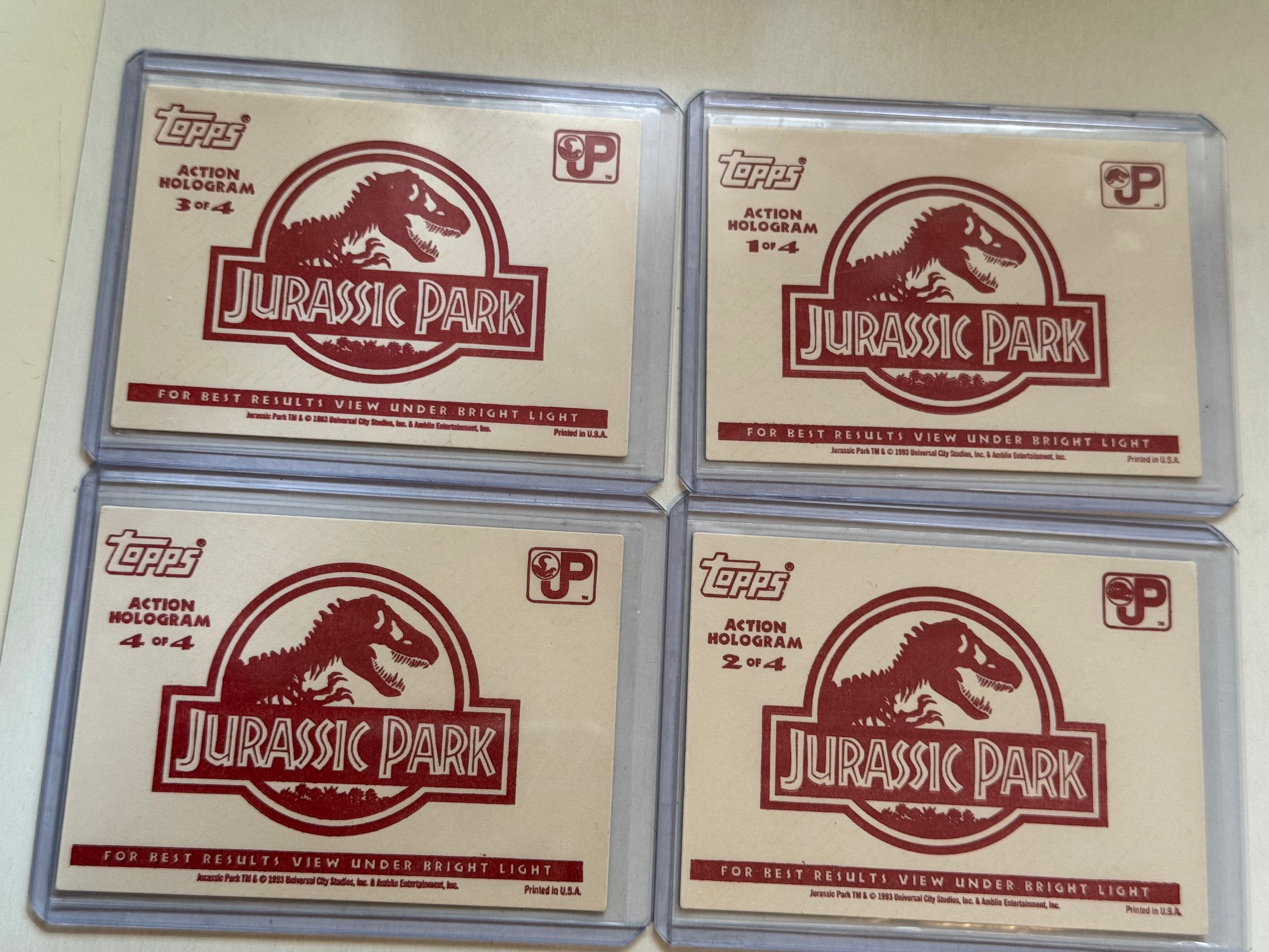 **1993 Jurassic Park Rare Hologram Trading Card Set - Collectible Movie Memorabilia for Fans & Card Enthusiasts**