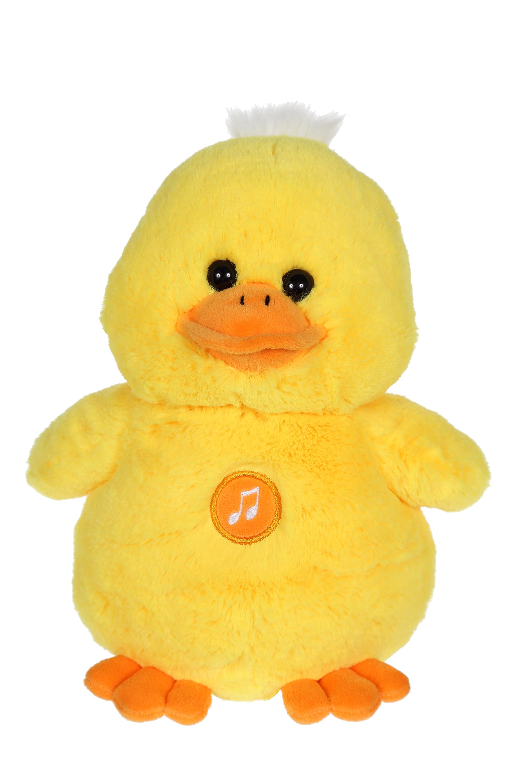 GIPSY Toys - 055913 - Singing Duck Plush Toy 22cm - Cute Musical Stuffed Animal for Kids, Perfect Gift for Birthdays & Nursery Decor