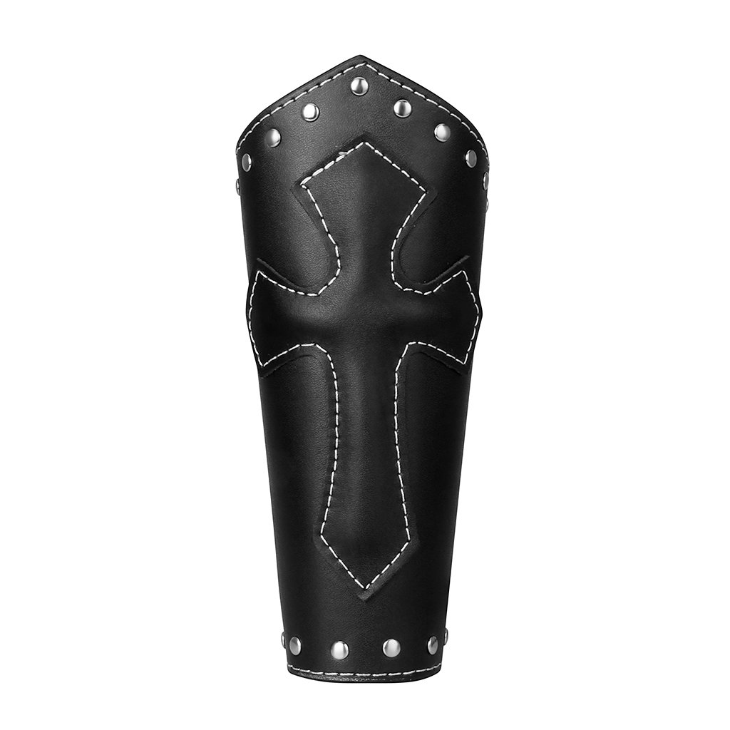 JAOYU Men's Leather Bracers - Medieval Arm Armor Cuffs & Viking Gauntlets for Cosplay, LARP, Renaissance Fairs - Perfect for Costume Accessories, Role Playing & Historical Reenactments